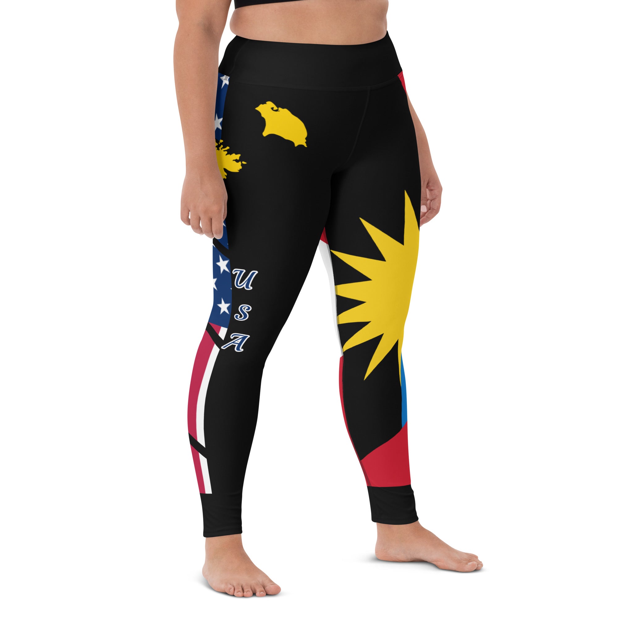 Barbuda USA Yoga Leggings-Fete Massive