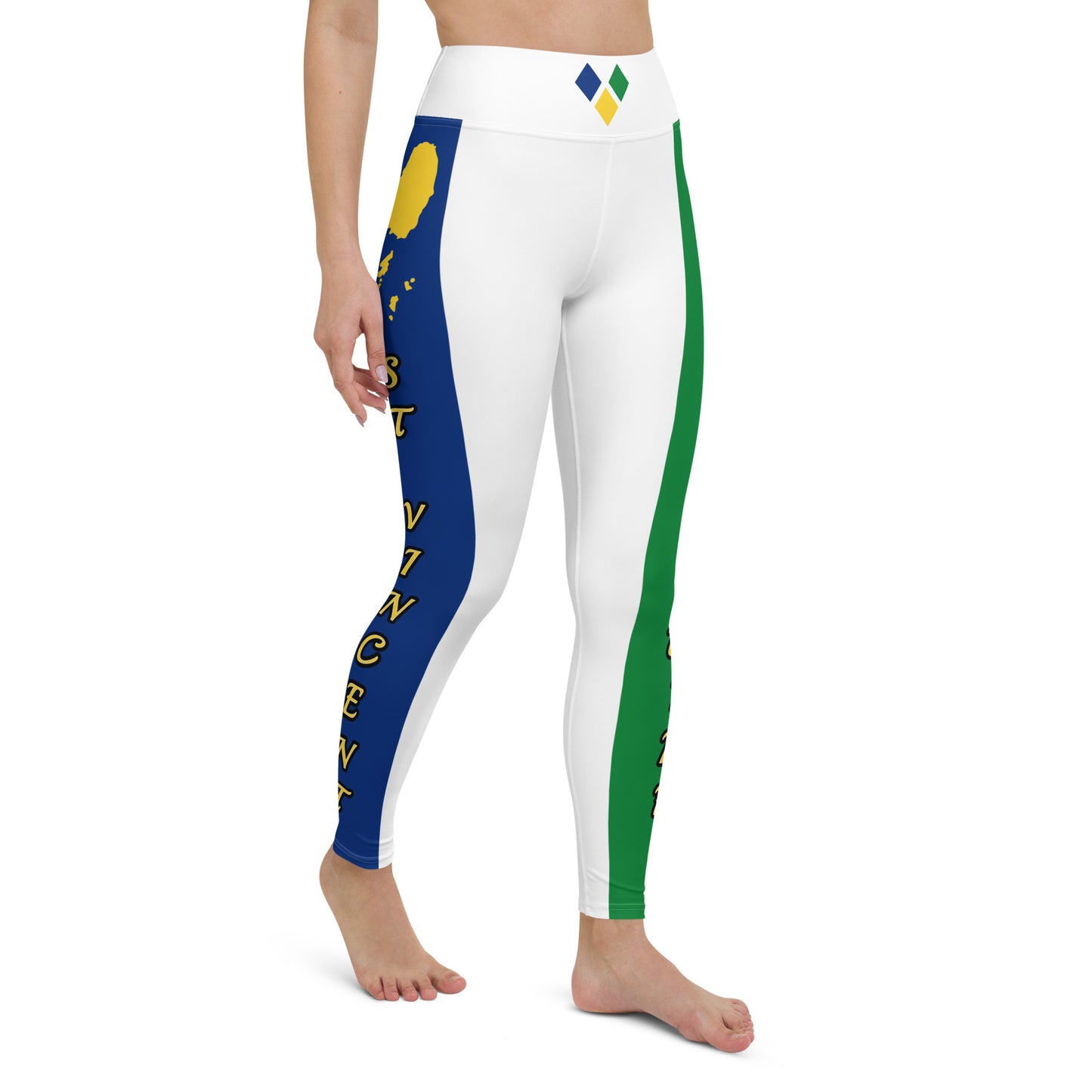 Saint Vincent Flag White Out Edition Yoga Leggings