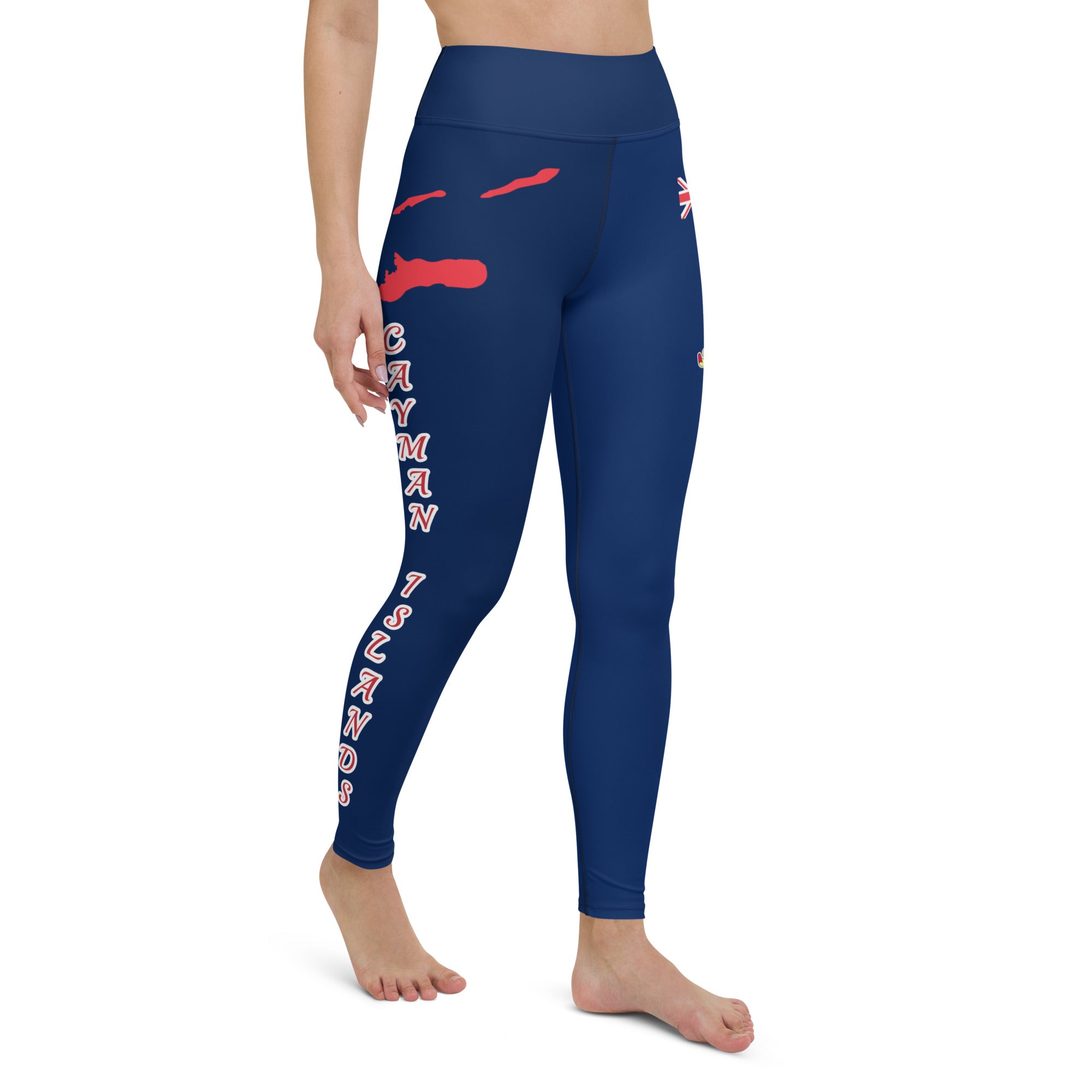 Cayman Islands Flag Yoga Leggings-Fete Massive