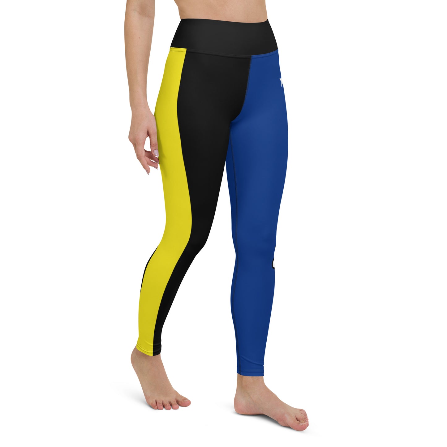 Curacao Flag Yoga Leggings Black