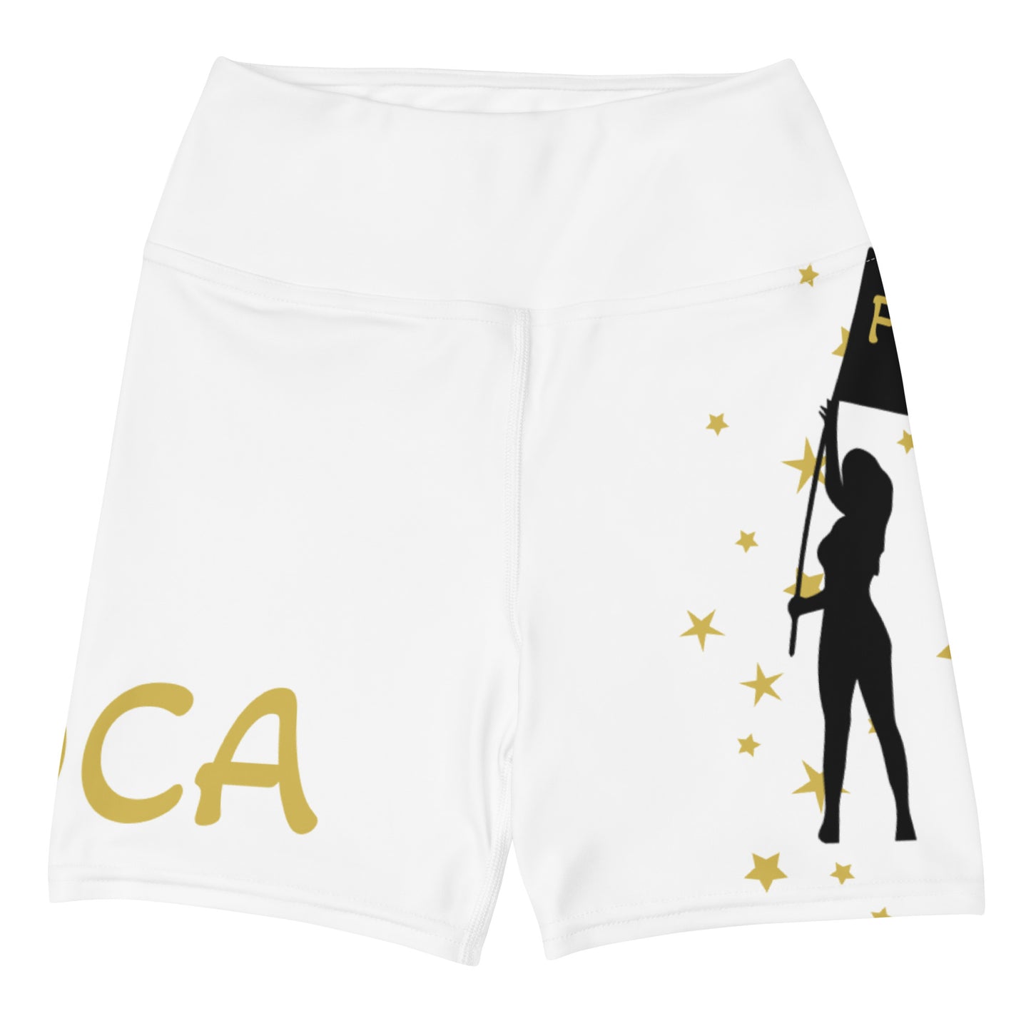 Womens Jouvert Gold Yoga Shorts