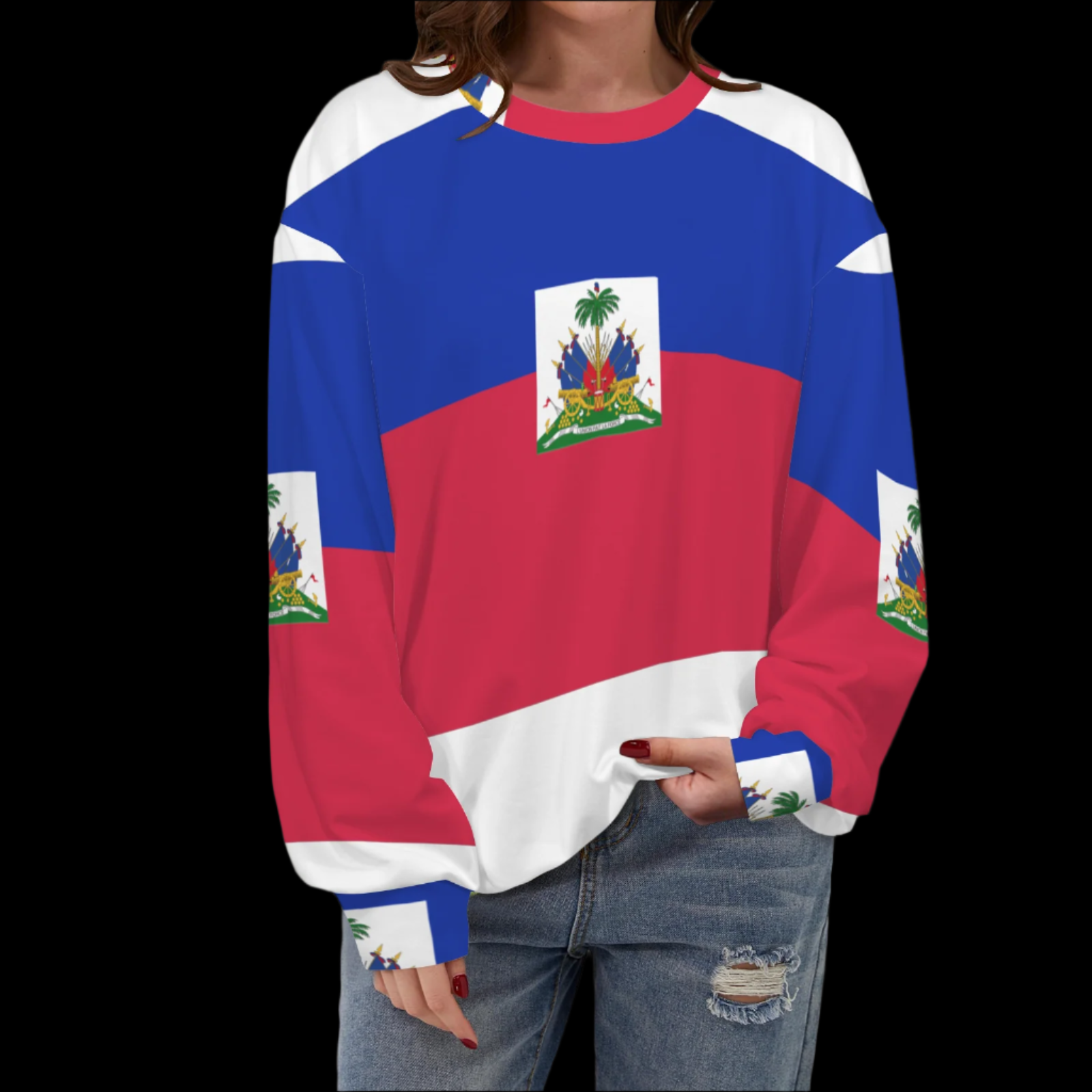 Haiti Flag Sweater-Fete Massive