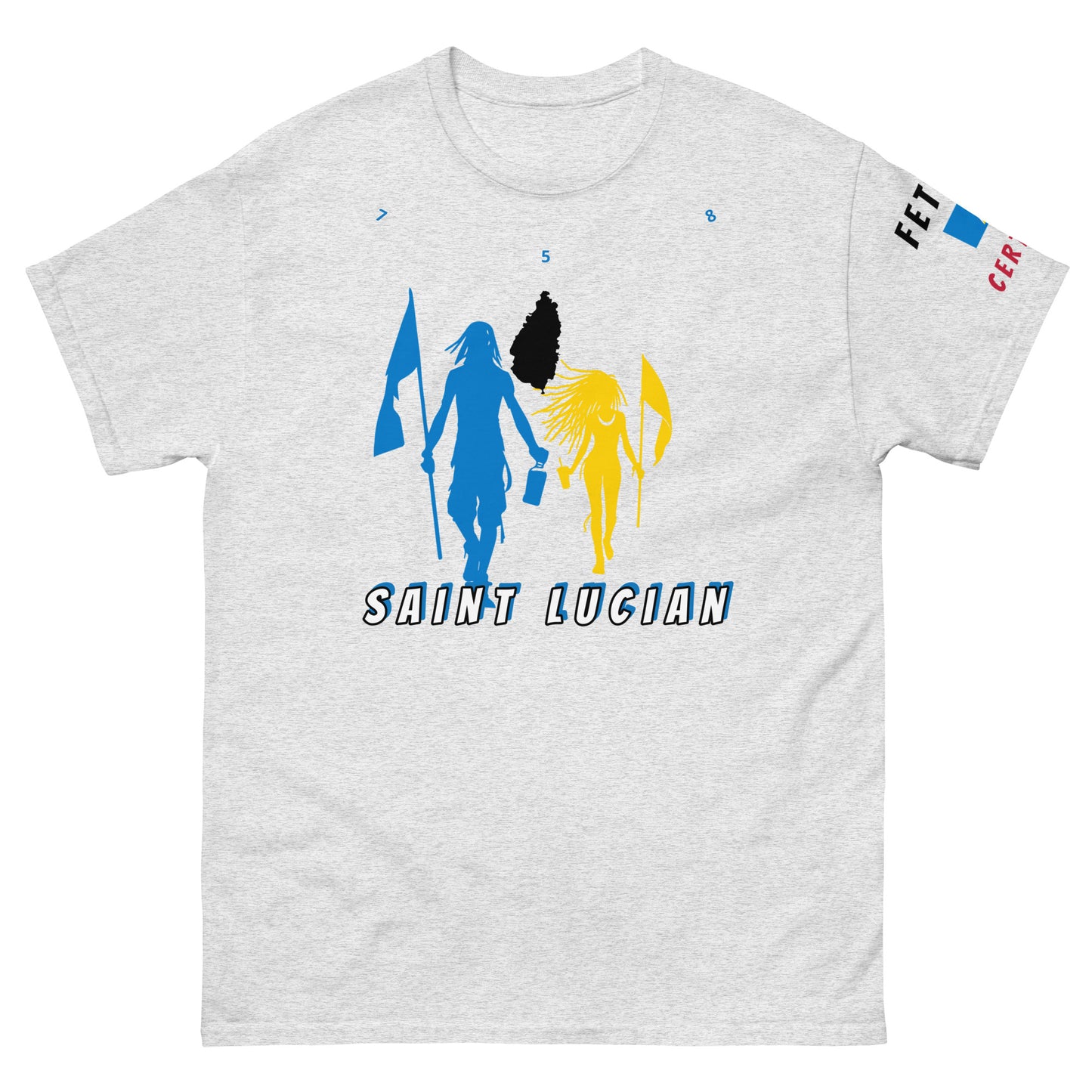 Saint Lucia Flag Mon/Gyal Tee