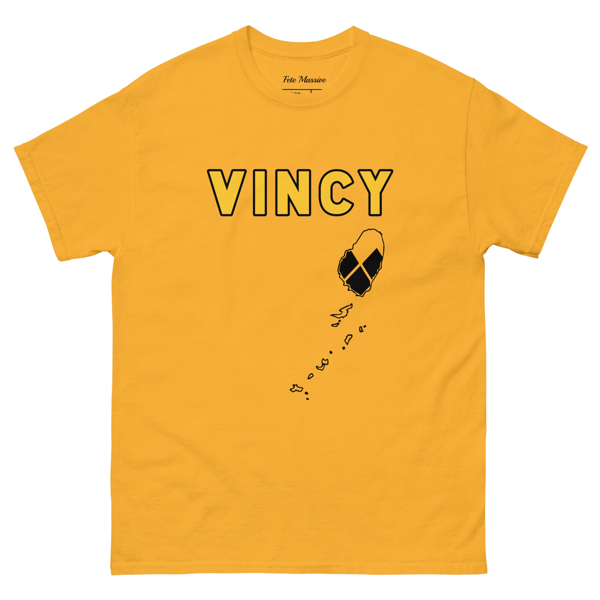 Vincy: Island W Flag Diamonds Unisex classic tee-Fete Massive