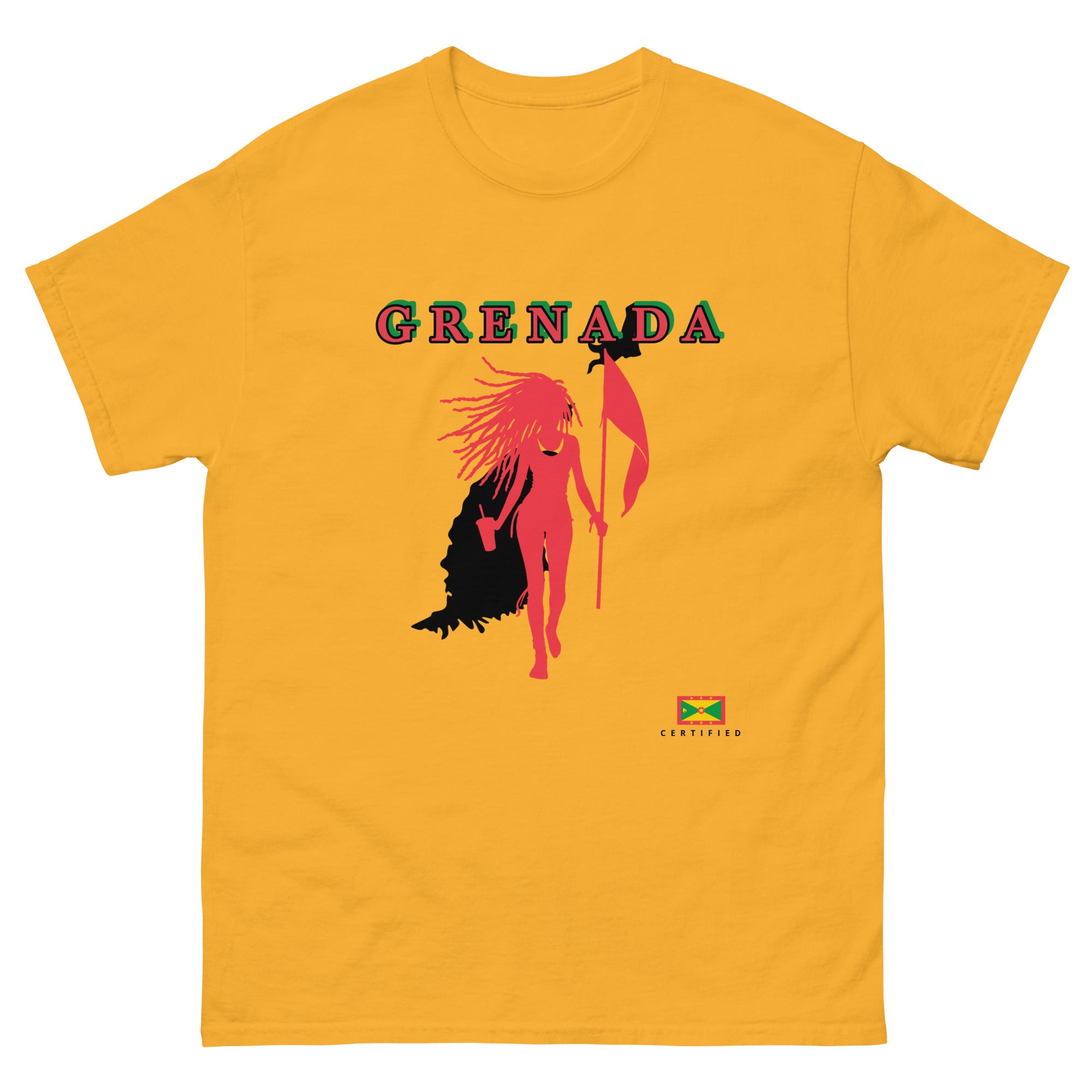 Grenada Flag Gyal Tee-Fete Massive