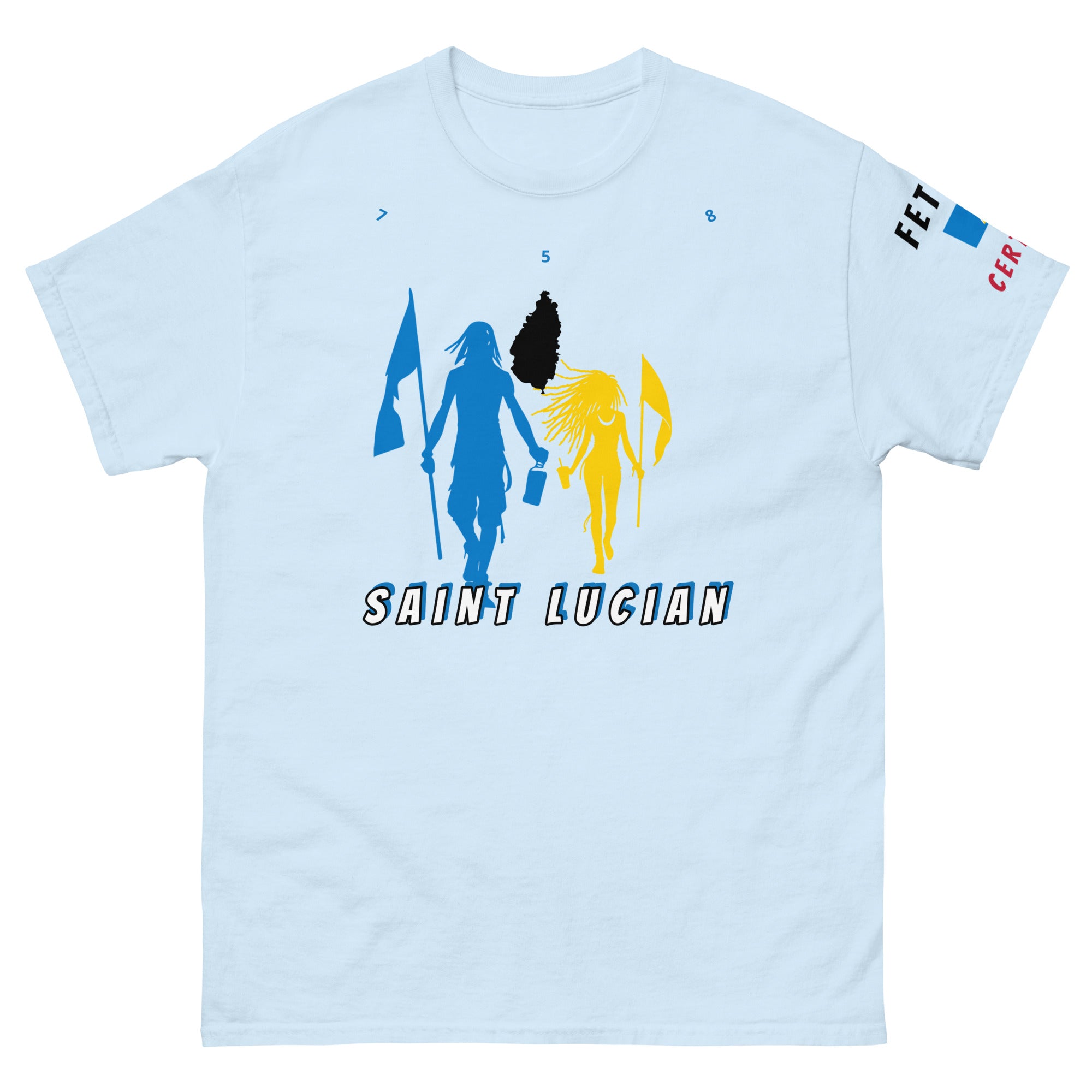 Saint Lucia Flag Mon/Gyal Tee-Fete Massive