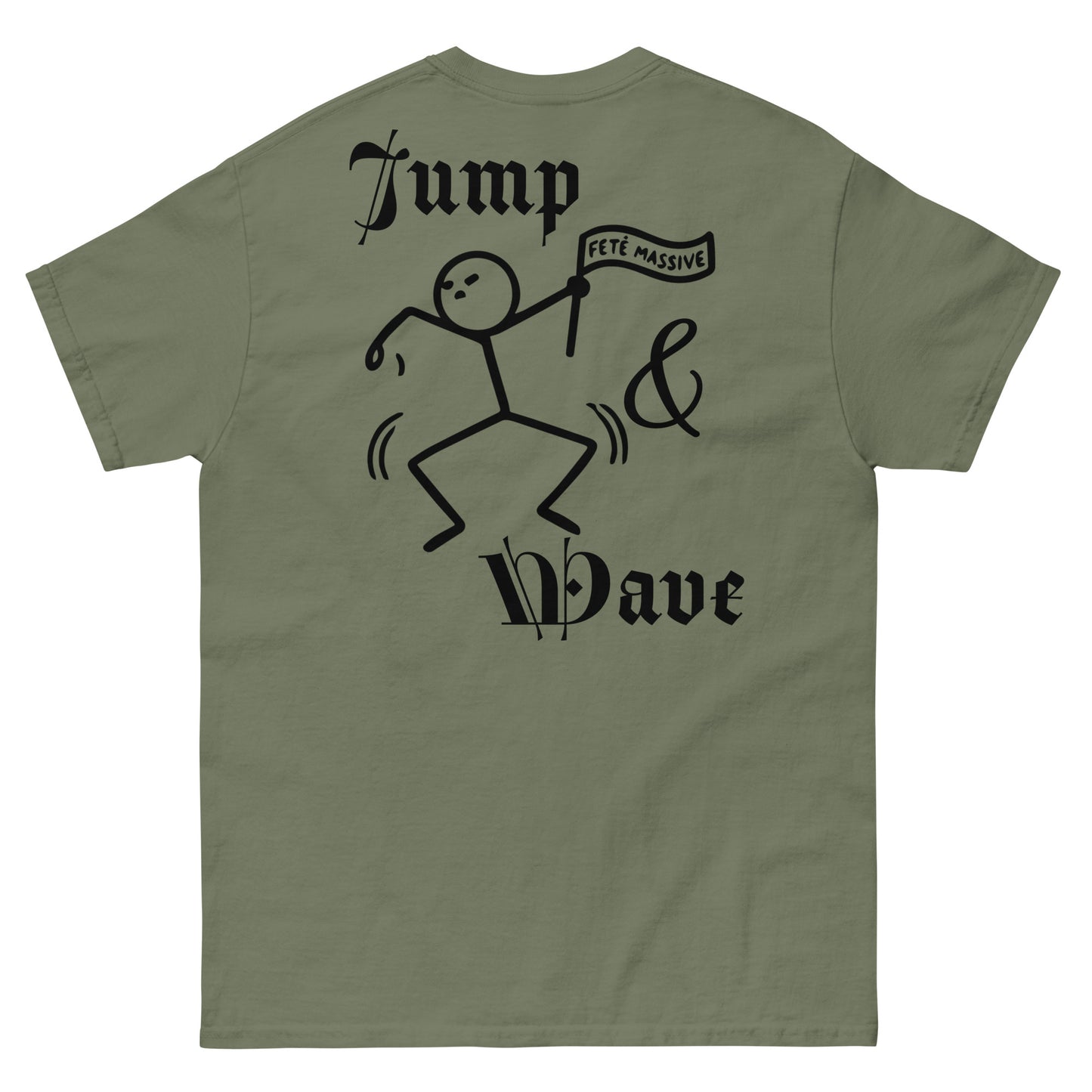 Jump & Wave: Fete Massive Designer Unisex classic tee