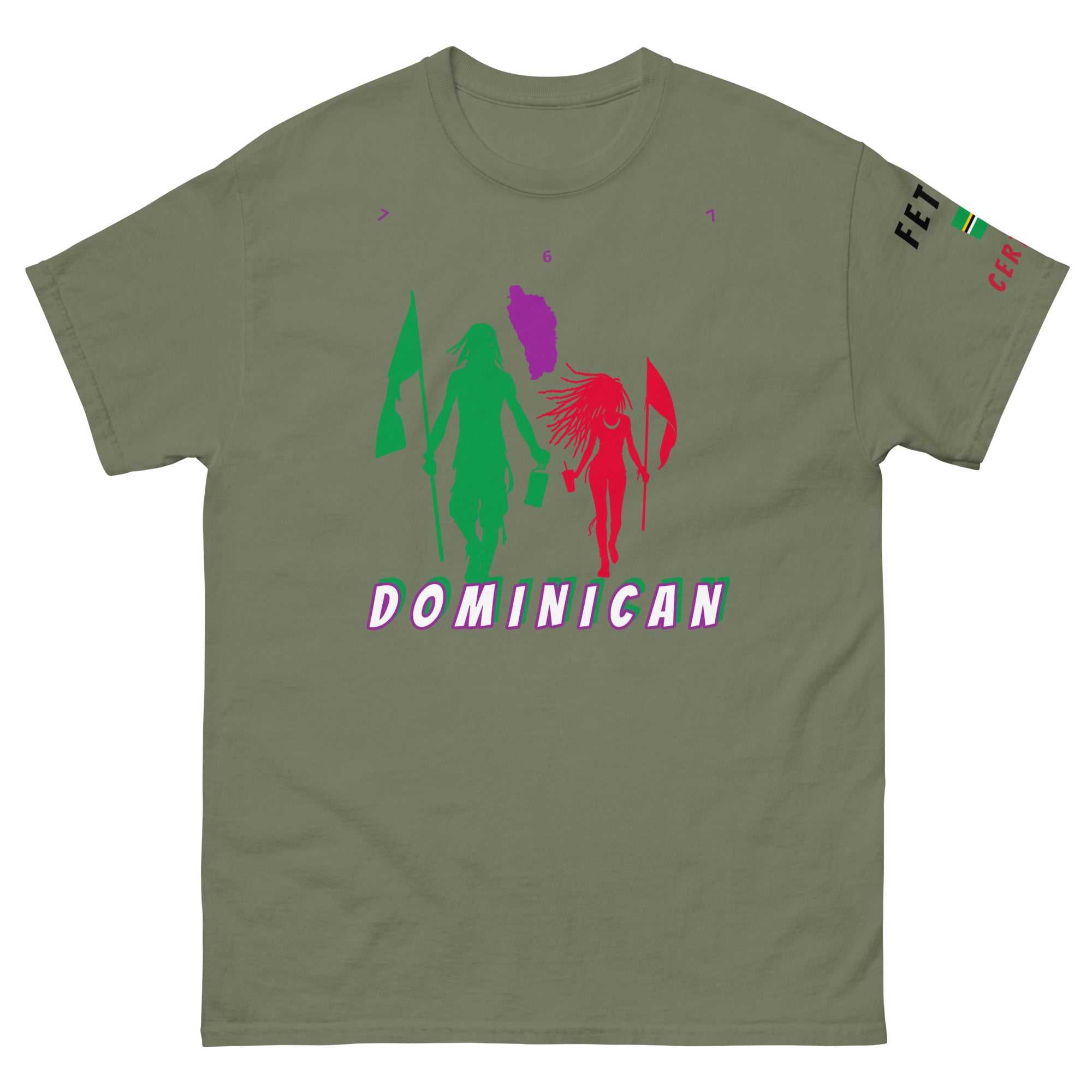 Dominica Flag Mon/Gyal Tee-Fete Massive