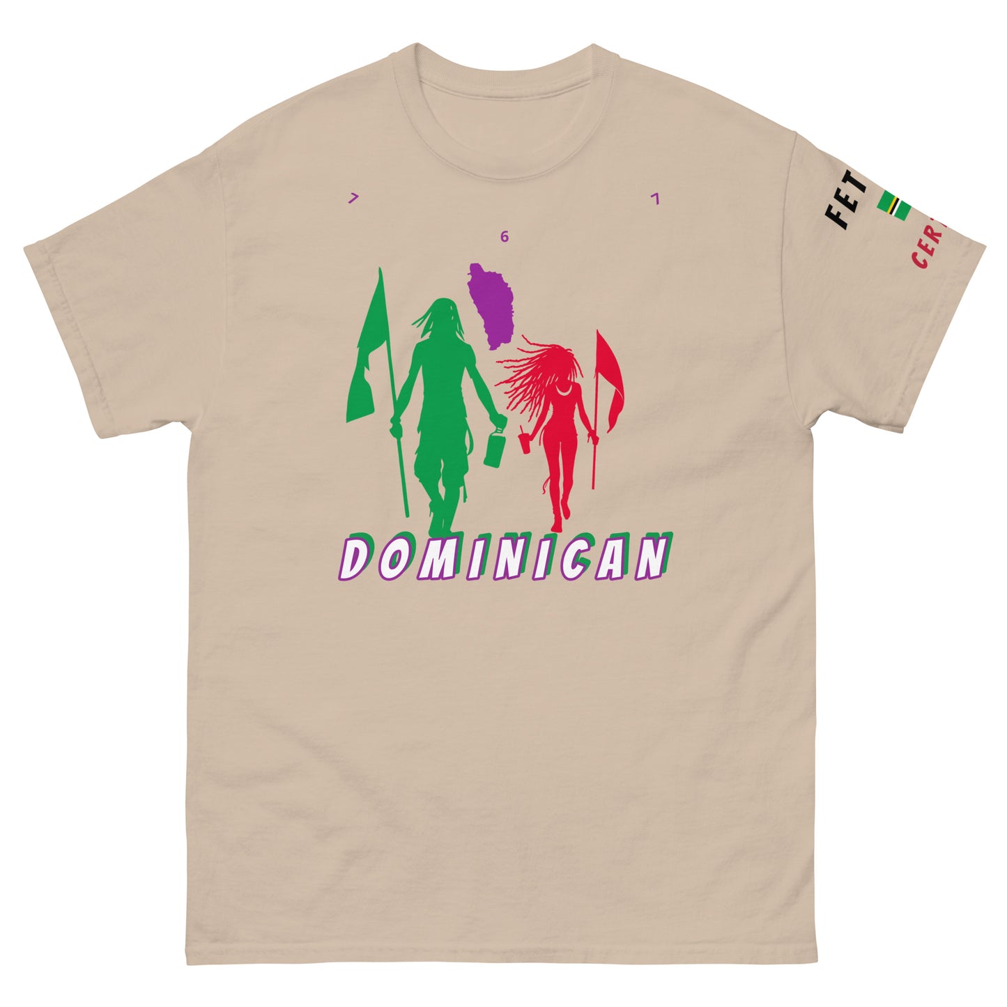 Dominica Flag Mon/Gyal Tee