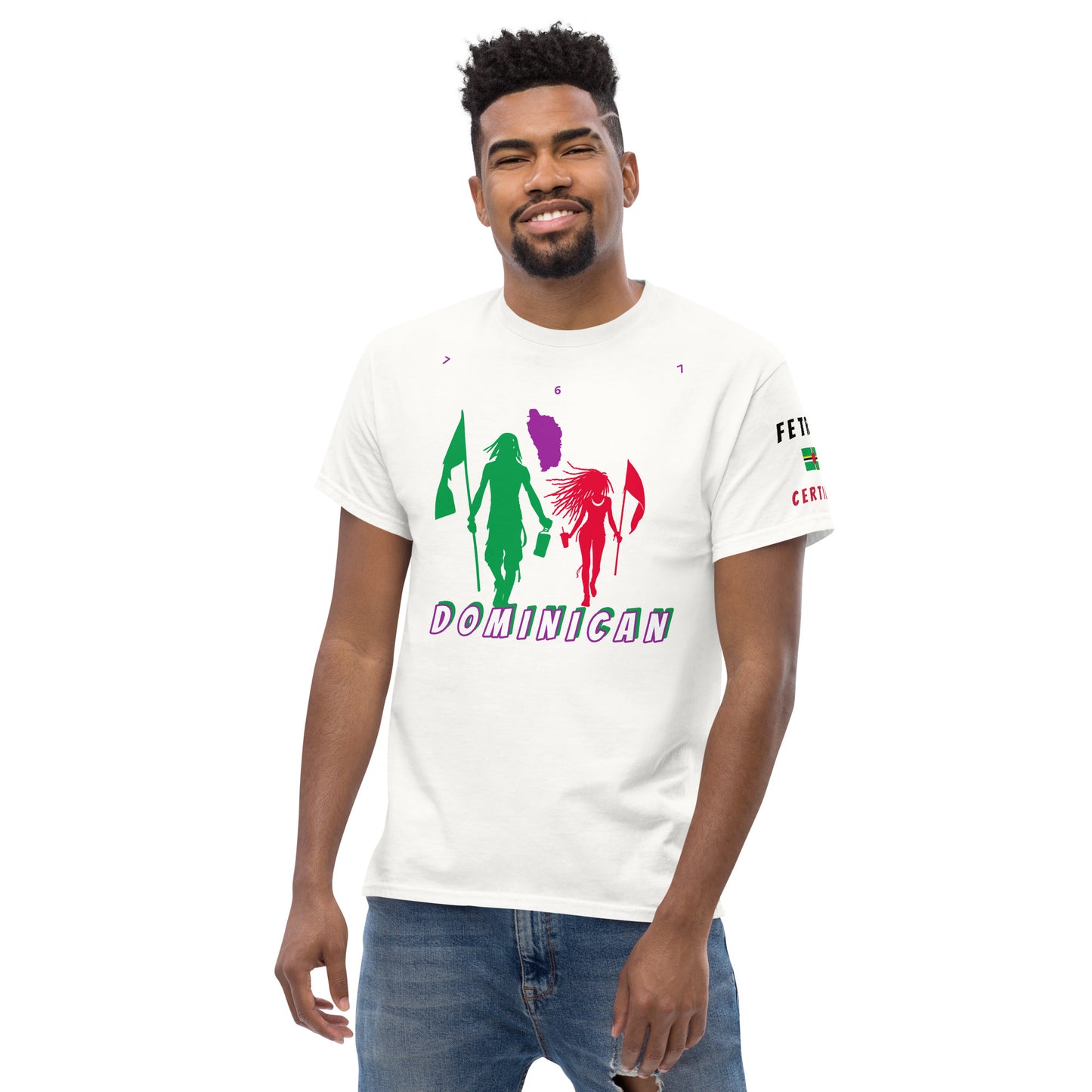 Dominica Flag Mon/Gyal Tee