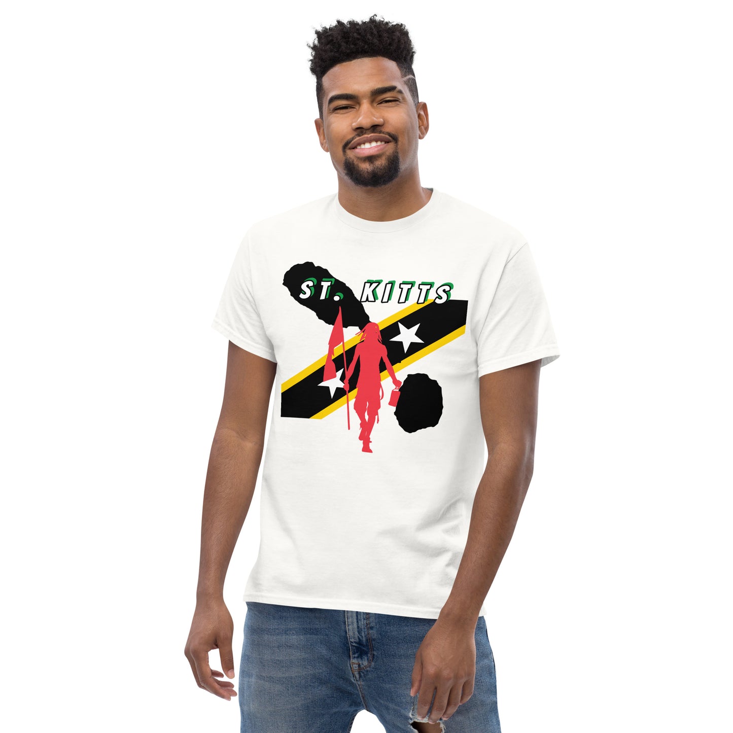 St. Kitts Island Tee with Flag Mon