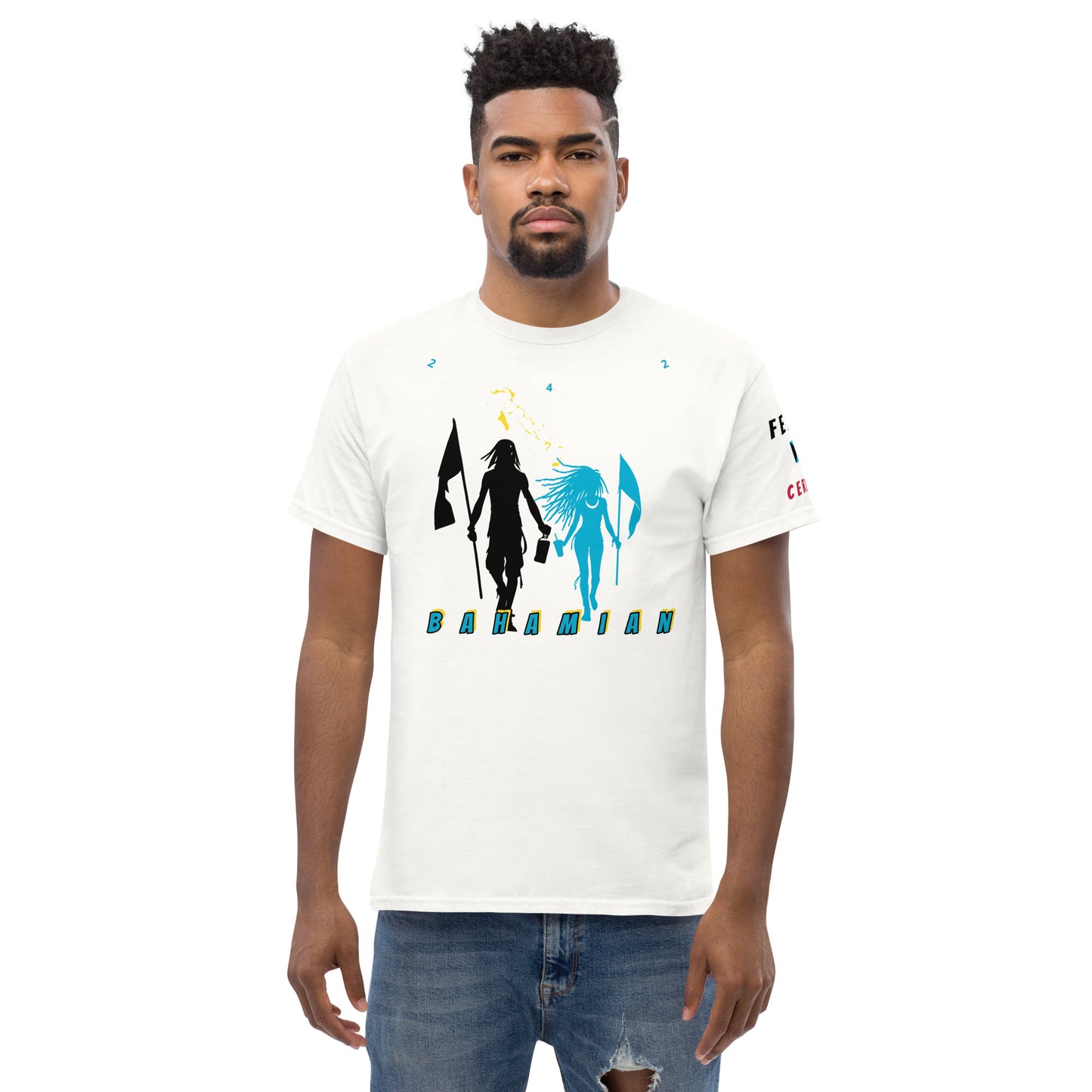 Bahamas Flag Mon/Gyal Tee