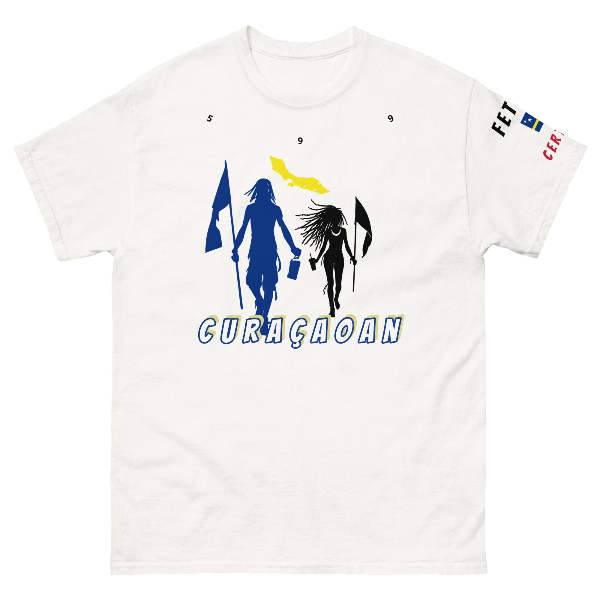 Curacao Flag Mon/Gyal Tee-Fete Massive