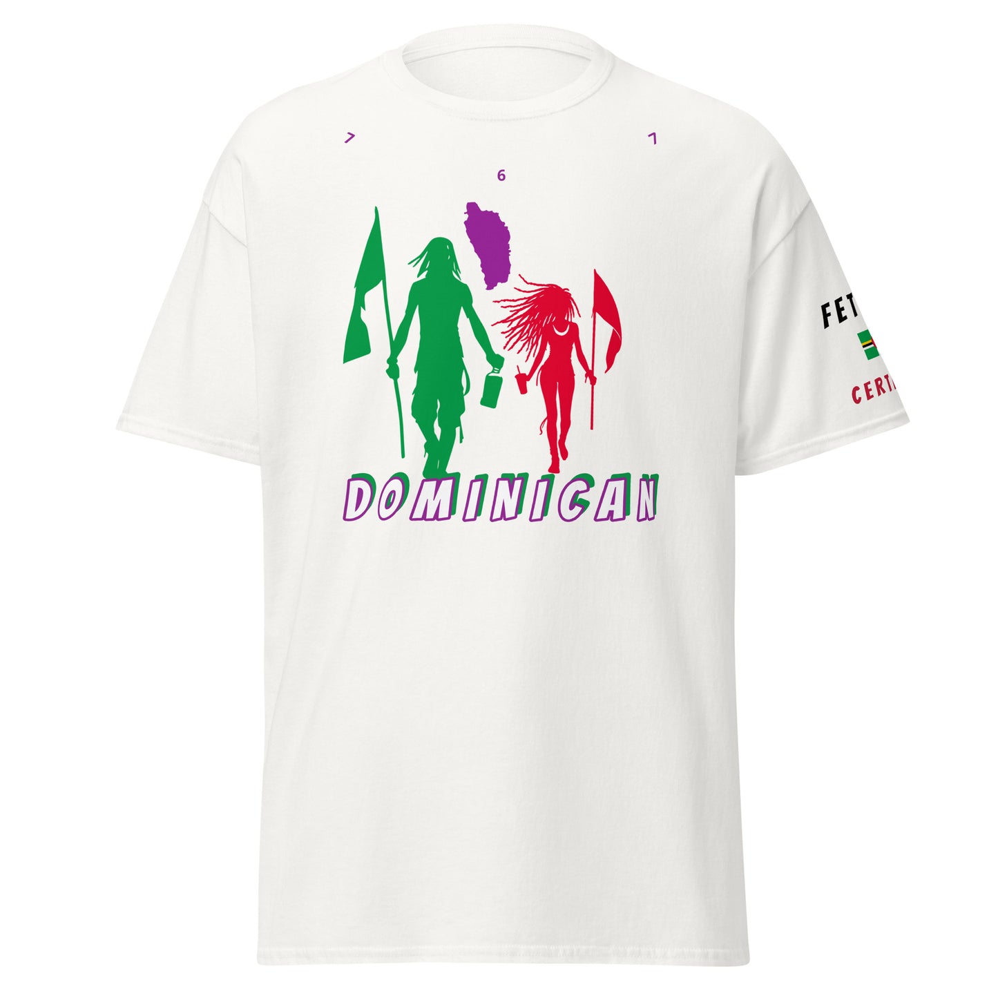 Dominica Flag Mon/Gyal Tee