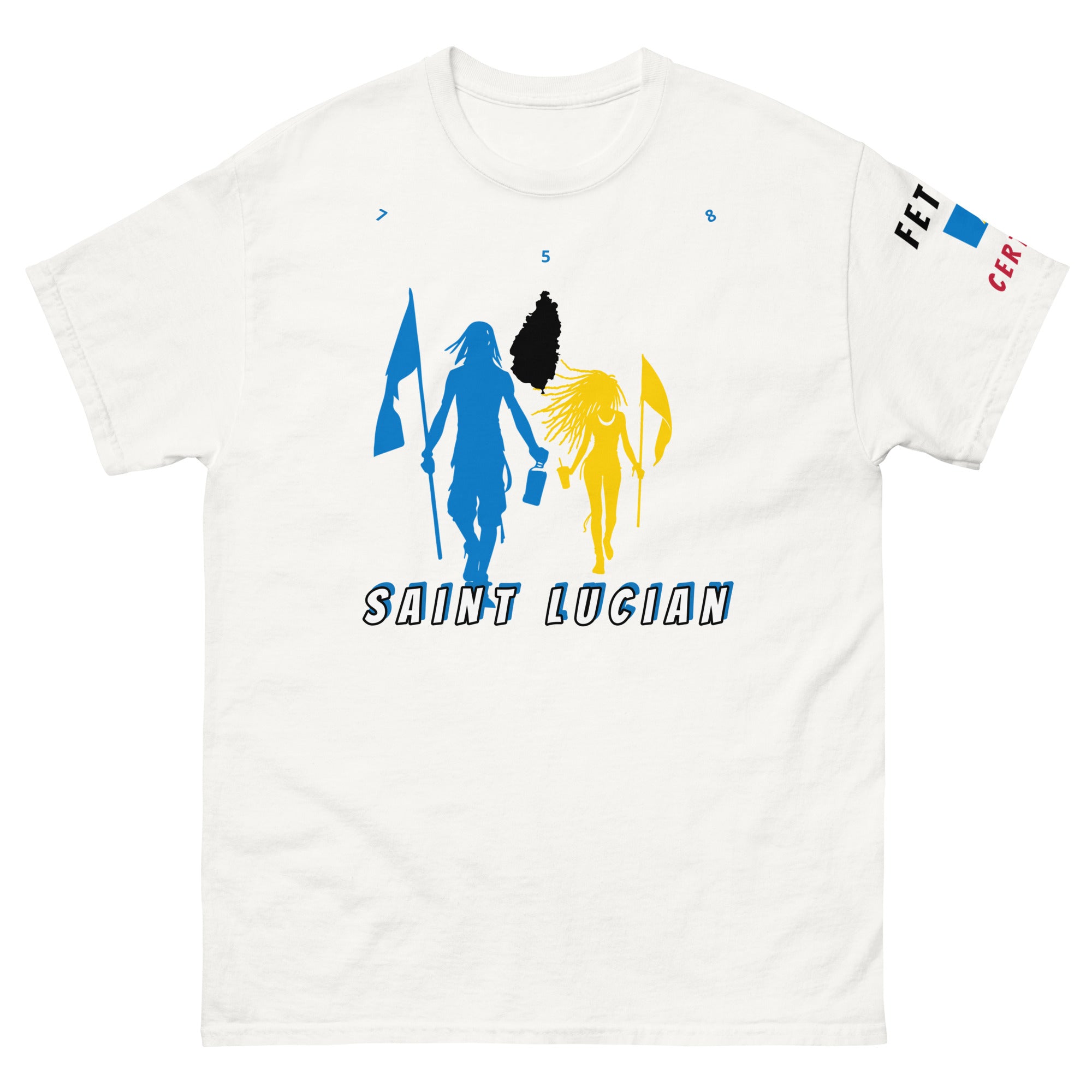 Saint Lucia Flag Mon/Gyal Tee-Fete Massive