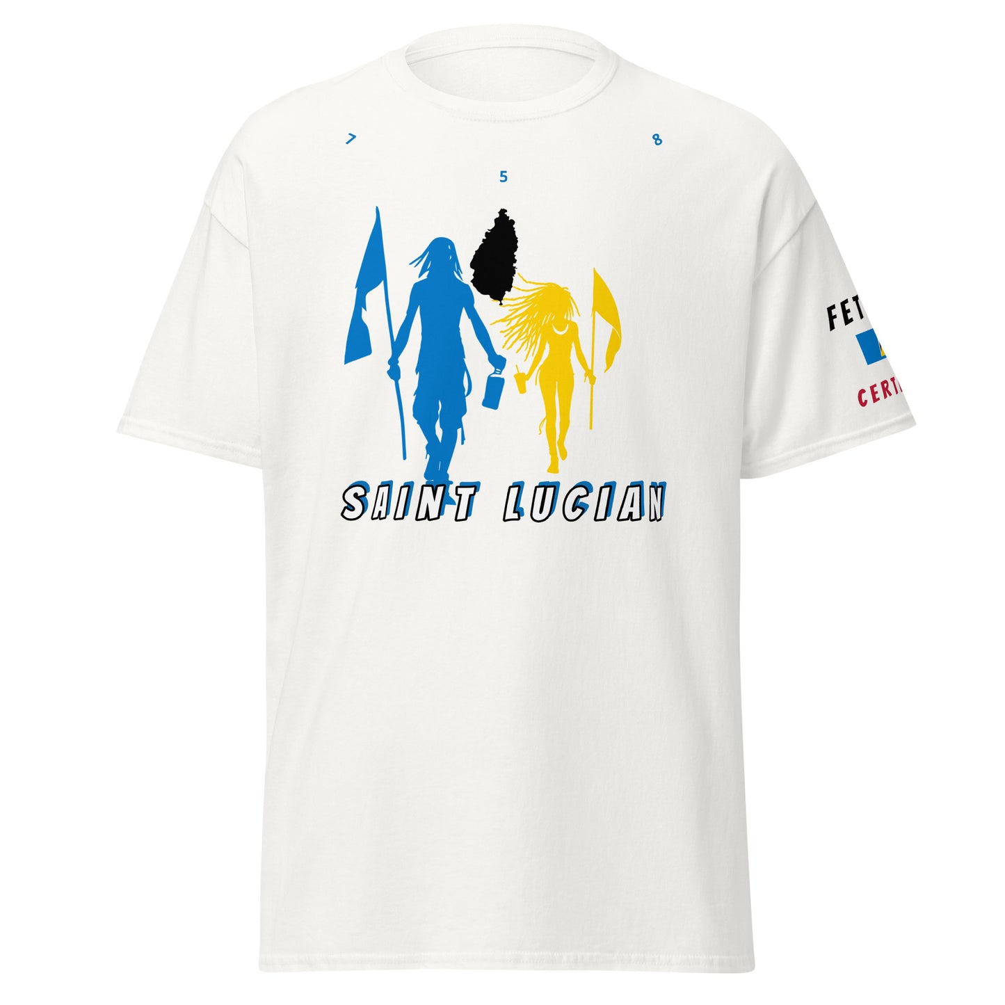 Saint Lucia Flag Mon/Gyal Tee