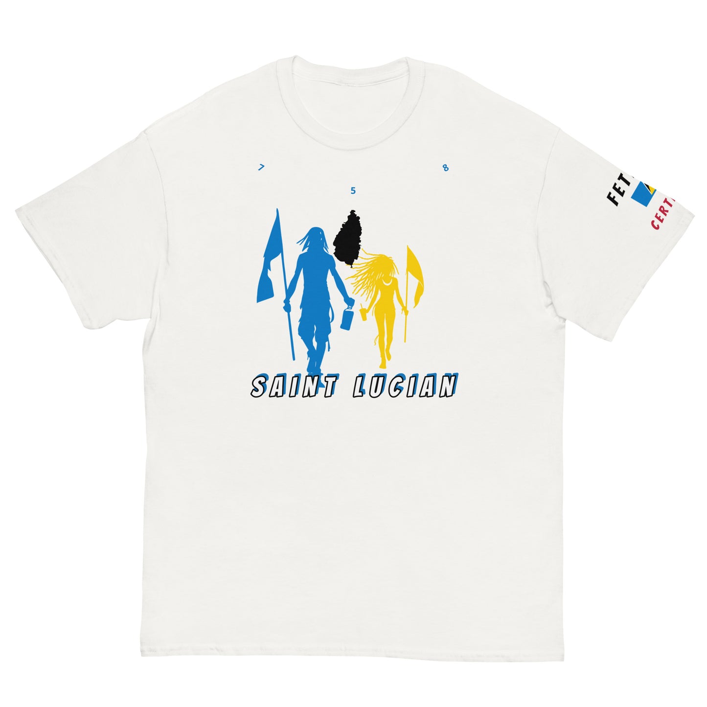 Saint Lucia Flag Mon/Gyal Tee