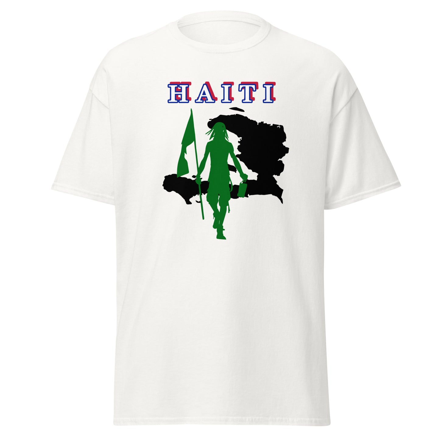 Haiti Island Tee with Flag Mon