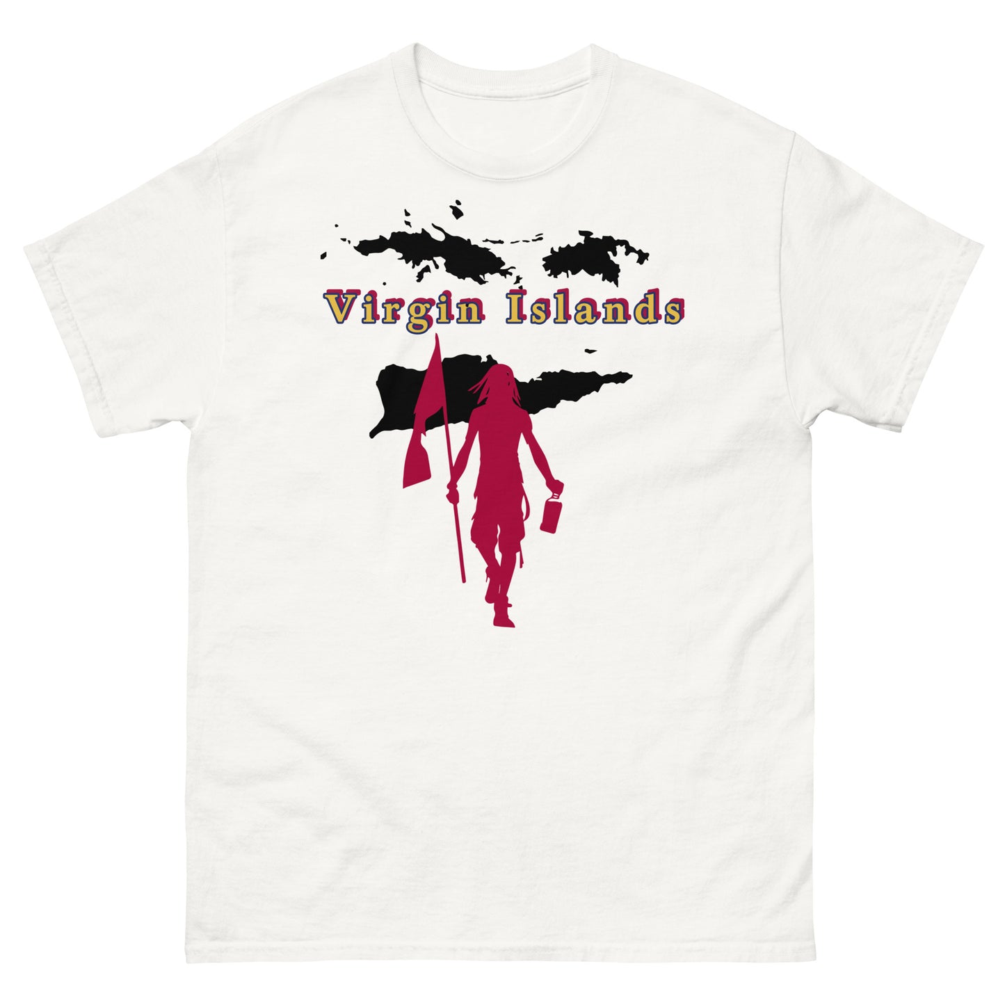 Virgin Islands Island Tee with Flag Mon