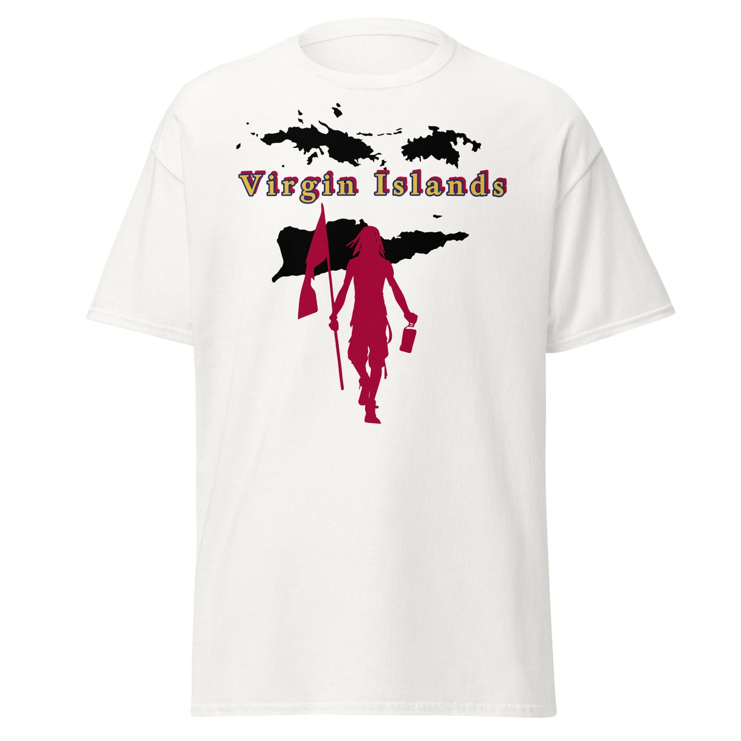 Virgin Islands Island Tee with Flag Mon