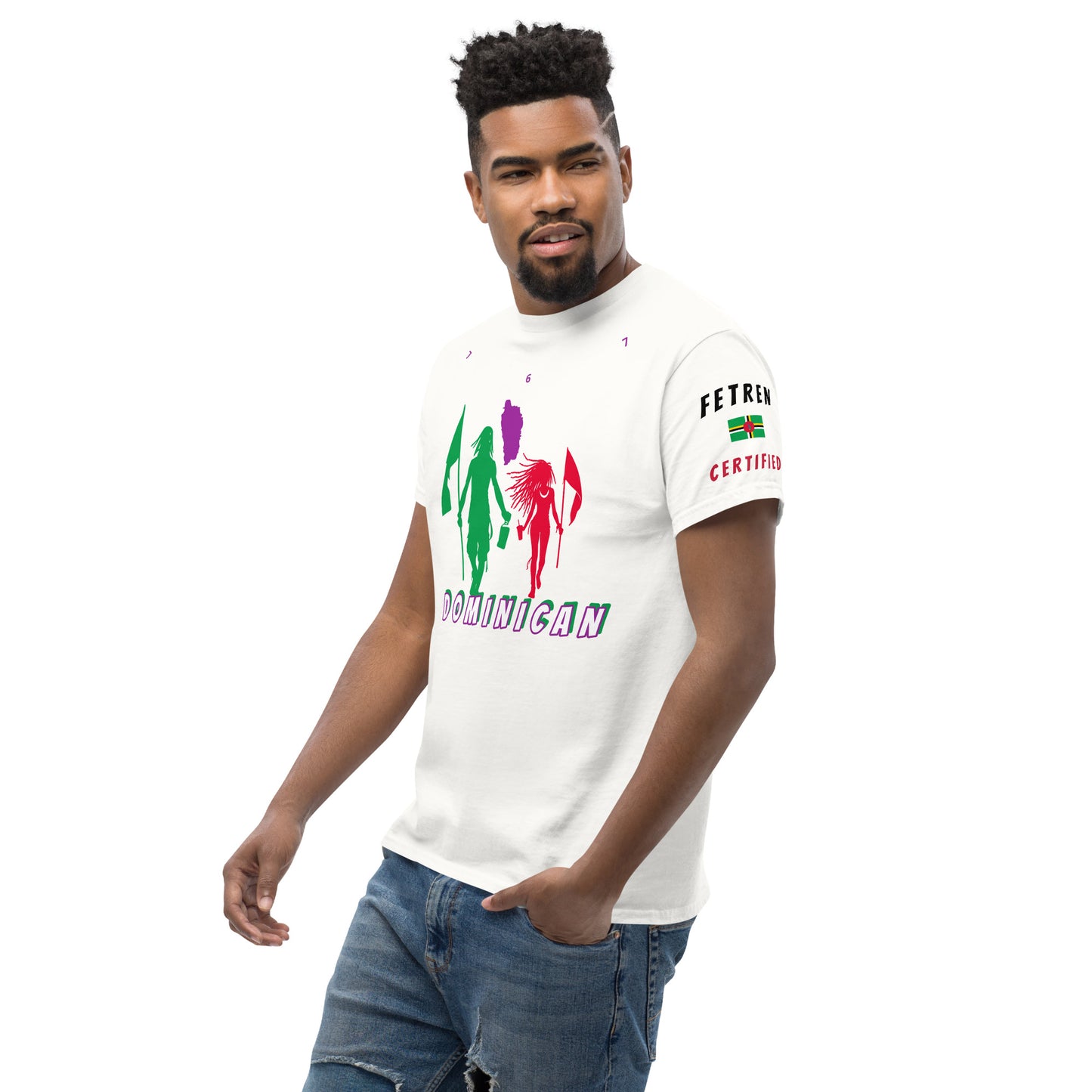 Dominica Flag Mon/Gyal Tee