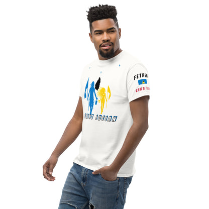 Saint Lucia Flag Mon/Gyal Tee