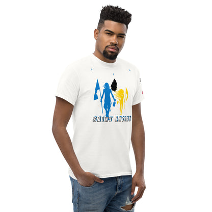 Saint Lucia Flag Mon/Gyal Tee