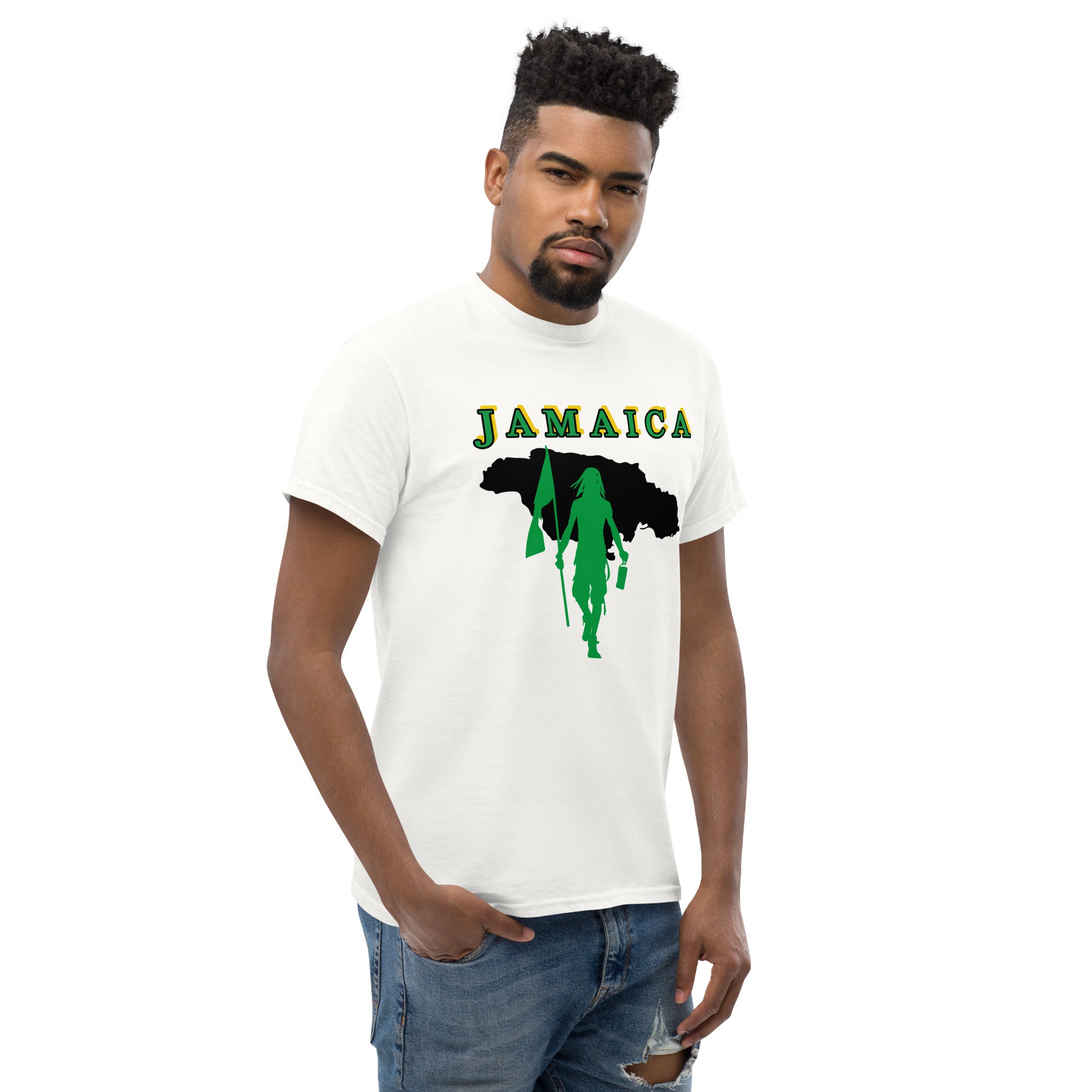 Jamaica Island Tee with Flag Mon-Fete Massive