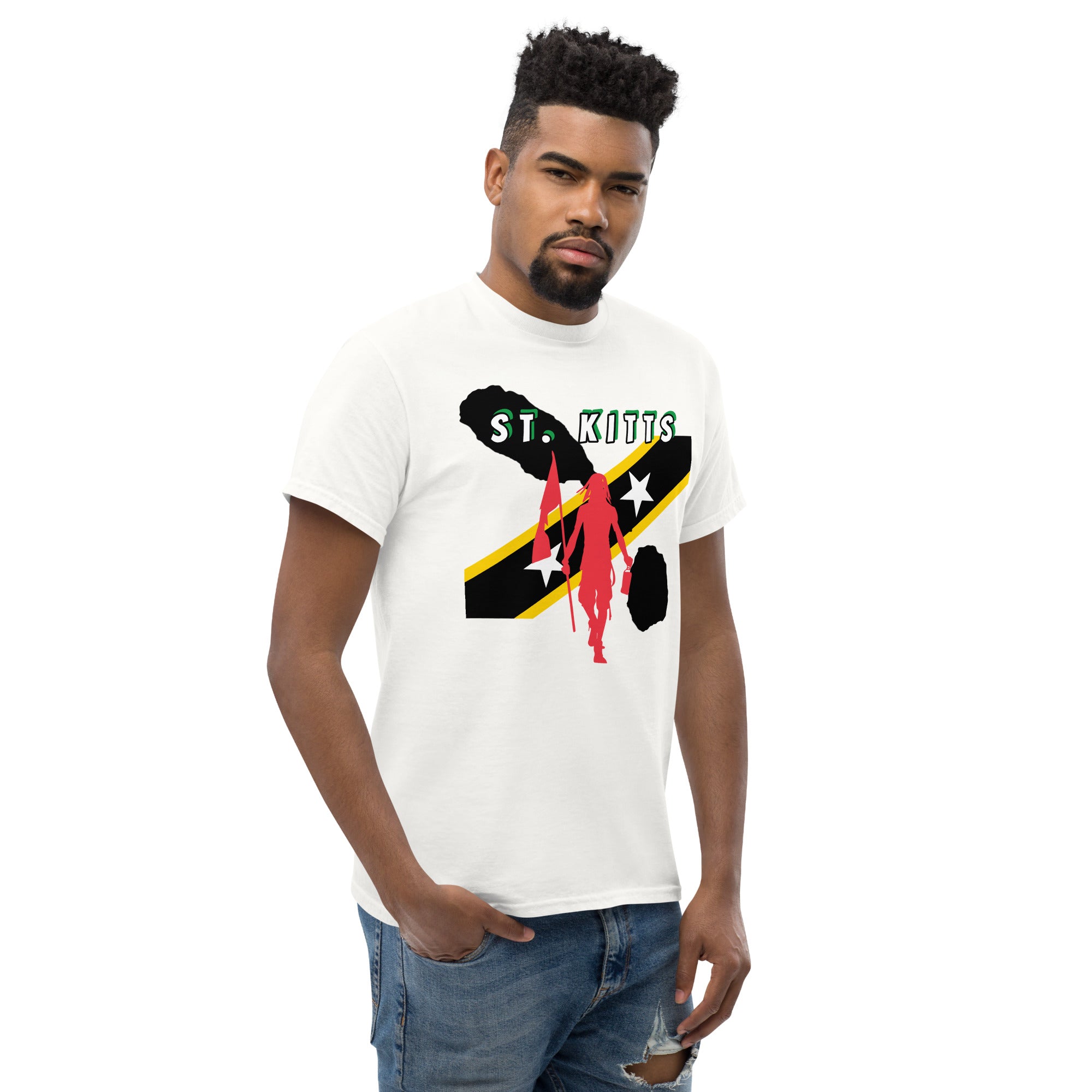 St. Kitts Island Tee with Flag Mon-Fete Massive