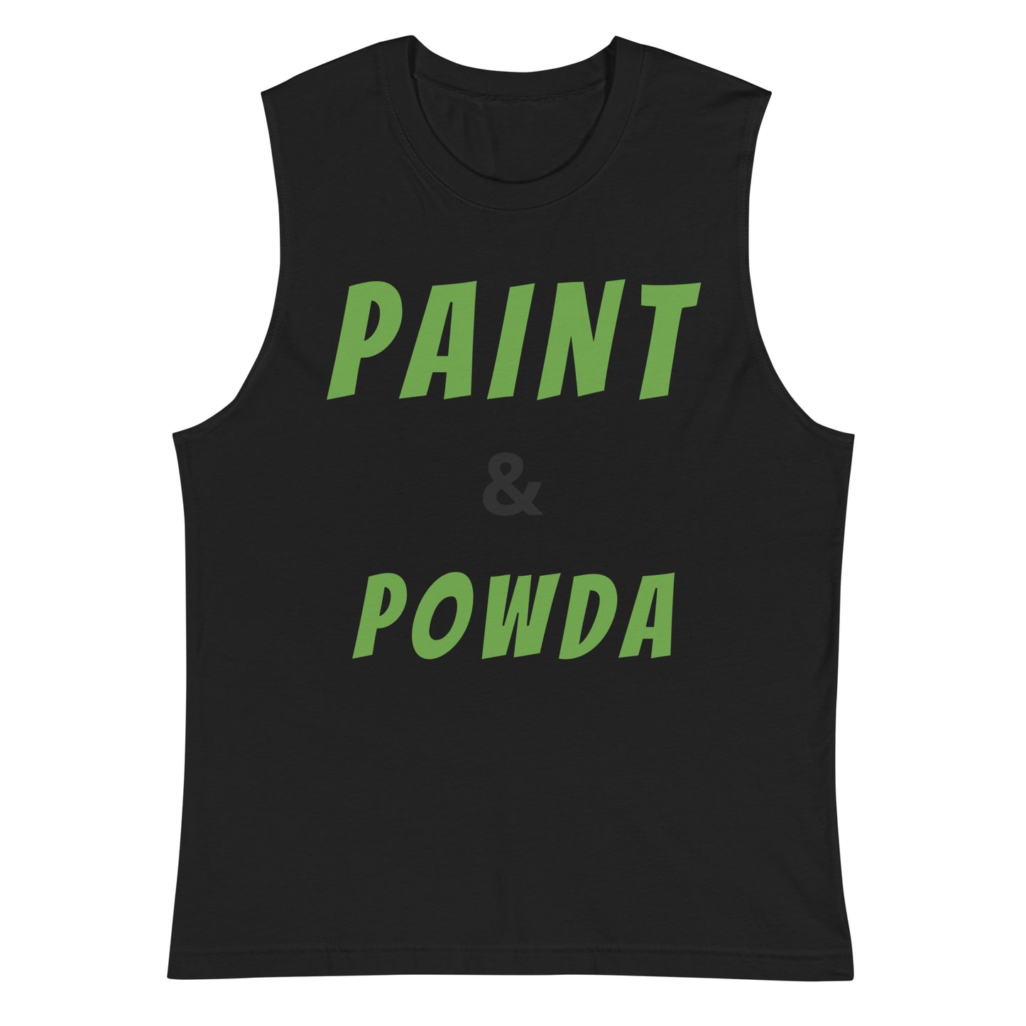 Paint and Powda (Lime green) Muscle Shirt