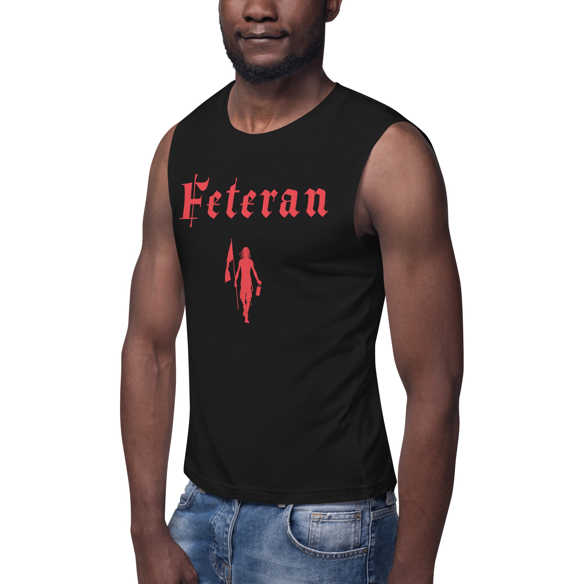 Feteran Muscle Shirt (Red) Unisex-Fete Massive