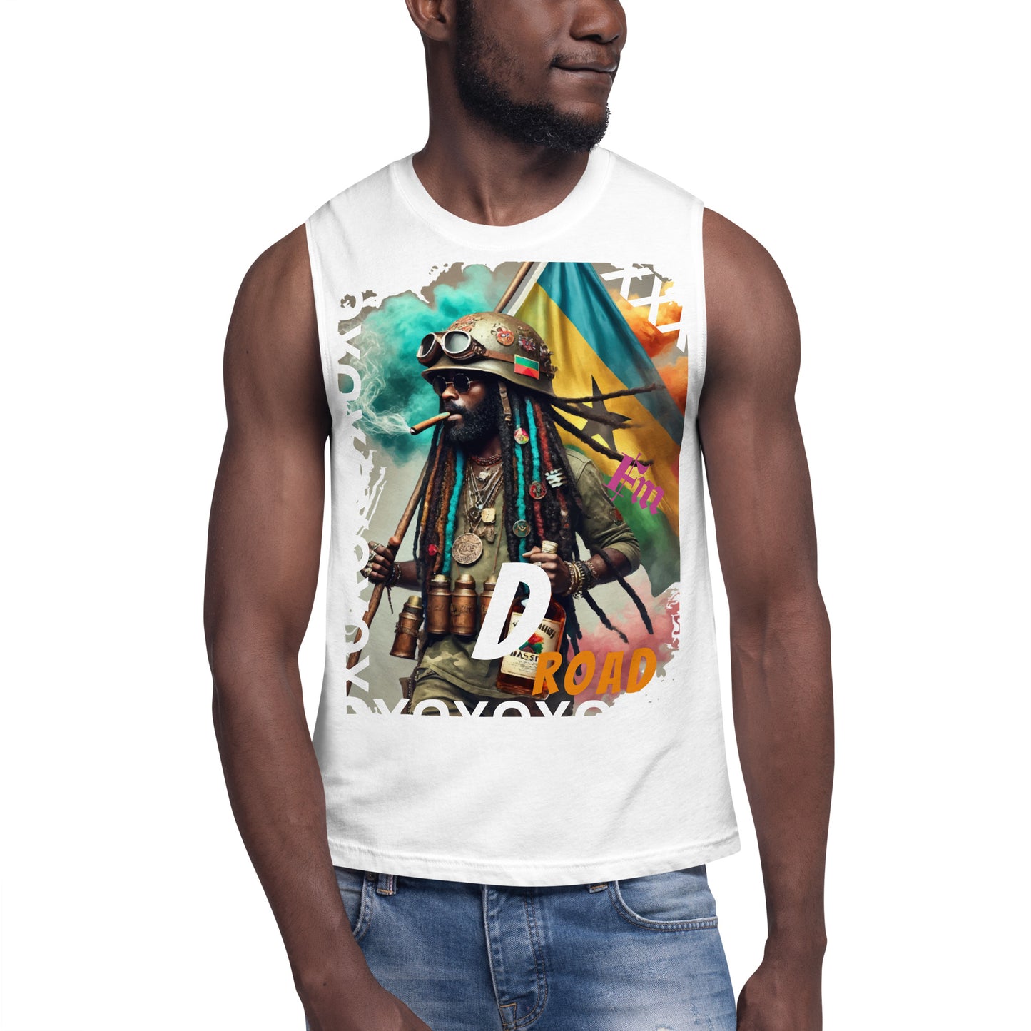 "D Road" Shell Fete Massive designer Muscle Shirt