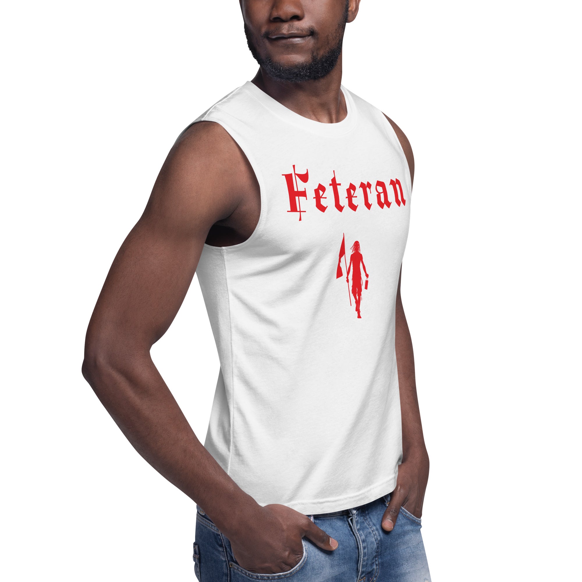 Feteran Muscle Shirt (Red) Unisex-Fete Massive