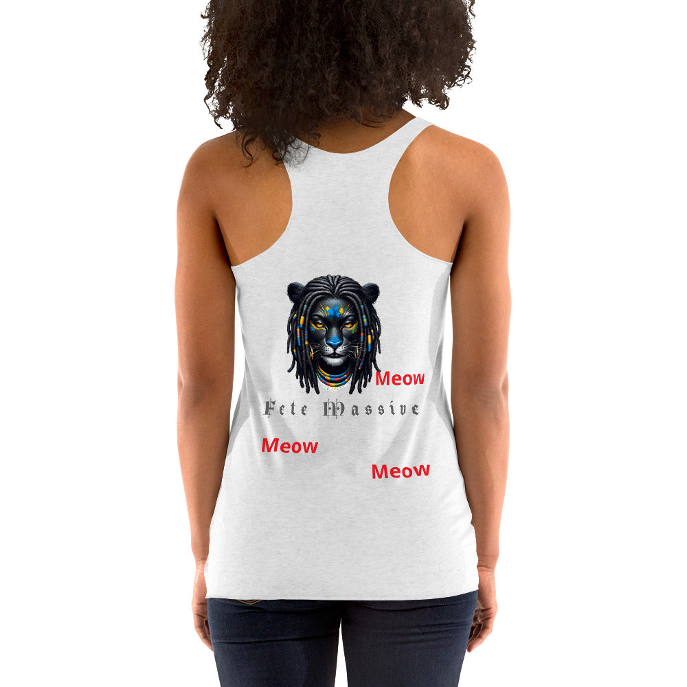 Kitty Cat - Women's Racerback Tank-Fete Massive