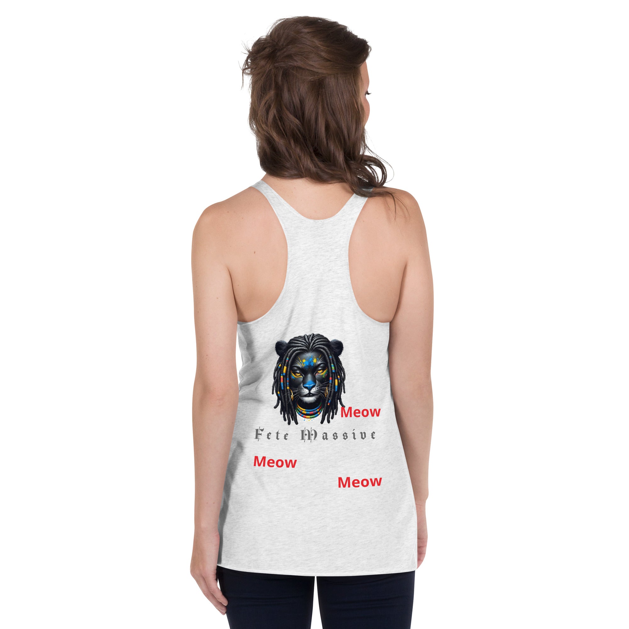 Kitty Cat - Women's Racerback Tank-Fete Massive