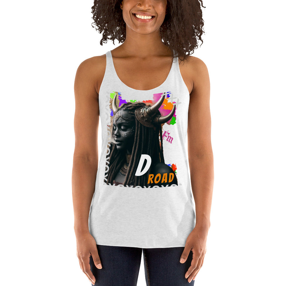 "D Road" Fete Massive Designer Women's Racerback Tank-Fete Massive