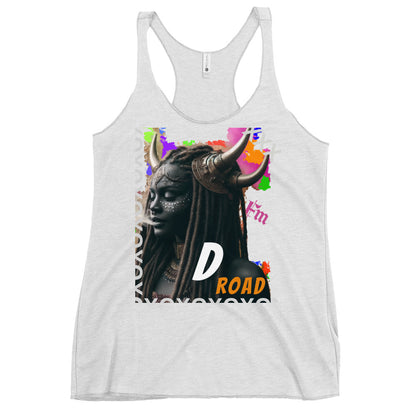 "D Road" Fete Massive Designer Women's Racerback Tank-Fete Massive