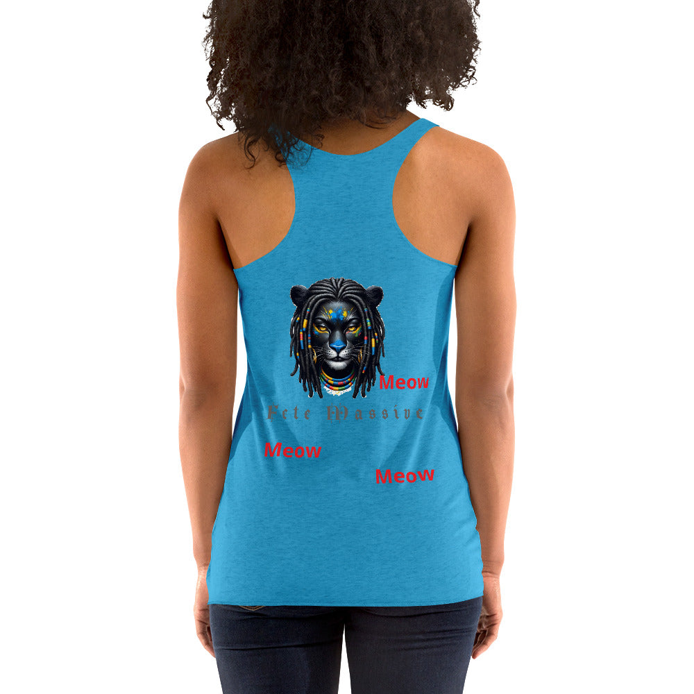 Kitty Cat - Women's Racerback Tank-Fete Massive