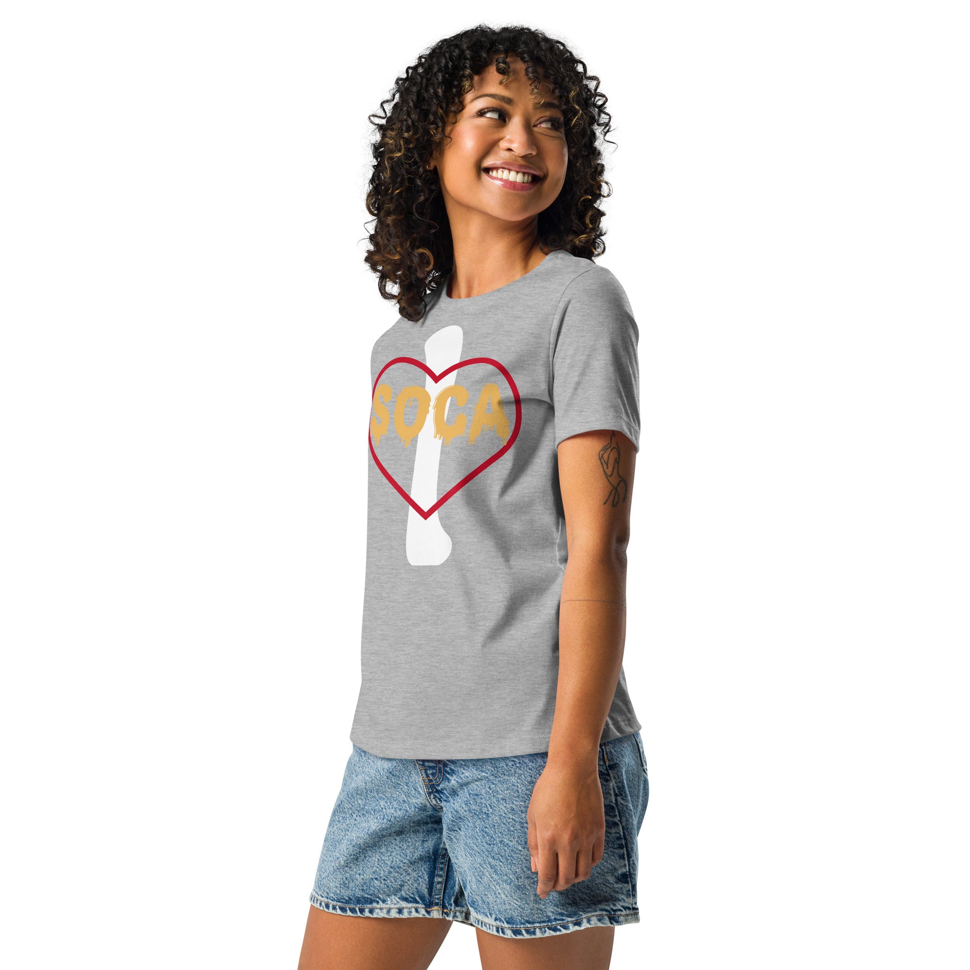 I Heart Soca Women's Relaxed T-Shirt-Fete Massive