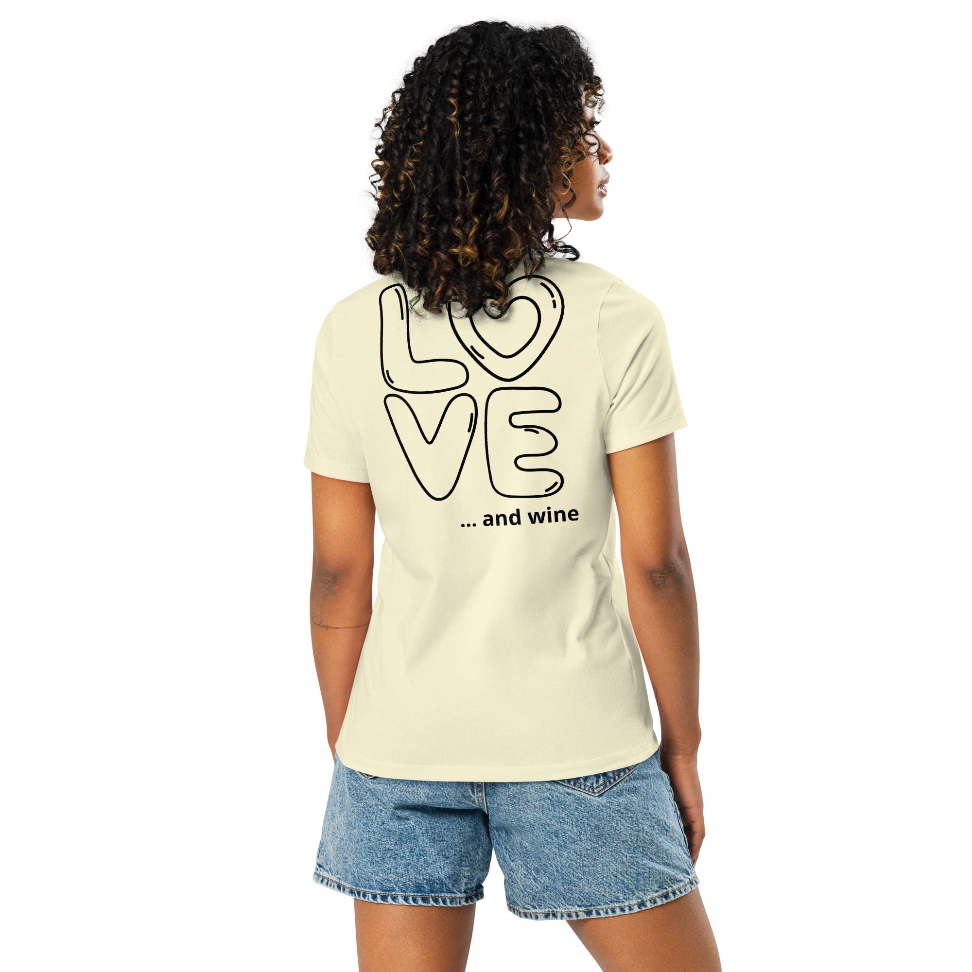 Love & wine Women's Relaxed T-Shirt-Fete Massive