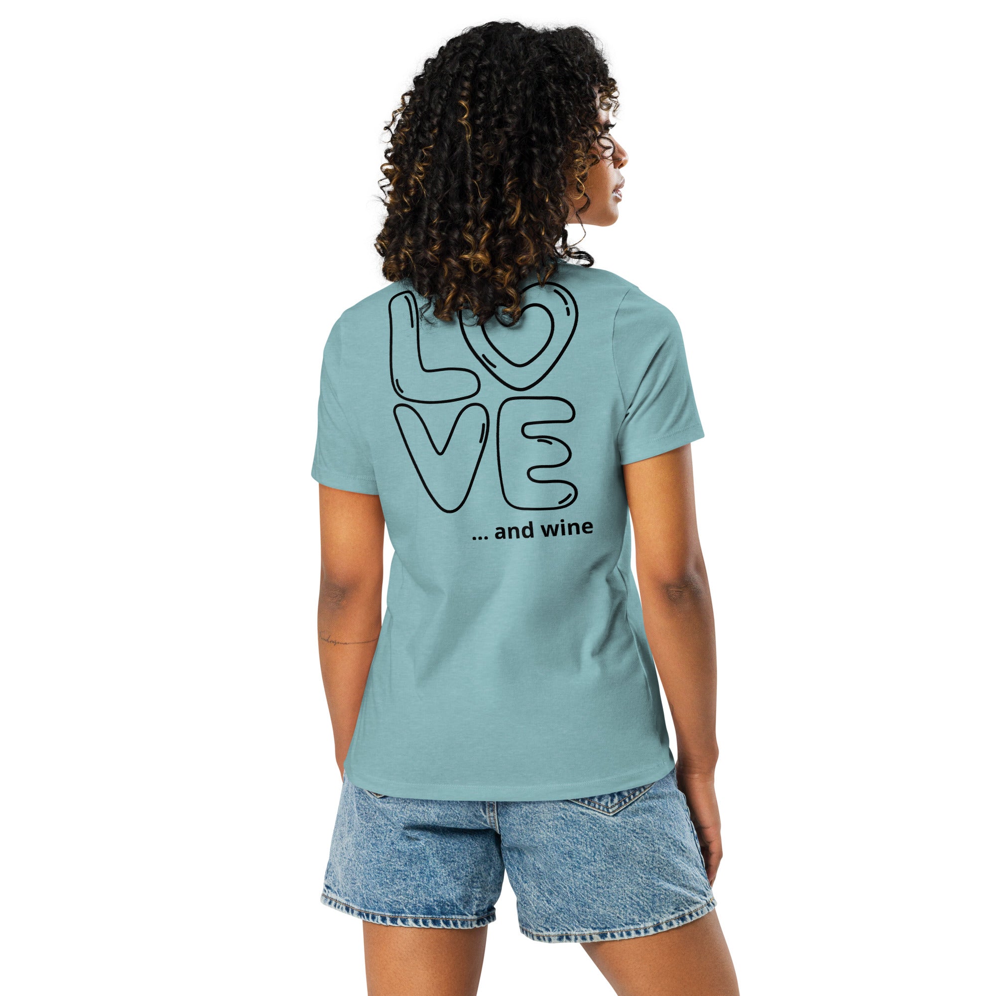 Love & wine Women's Relaxed T-Shirt-Fete Massive