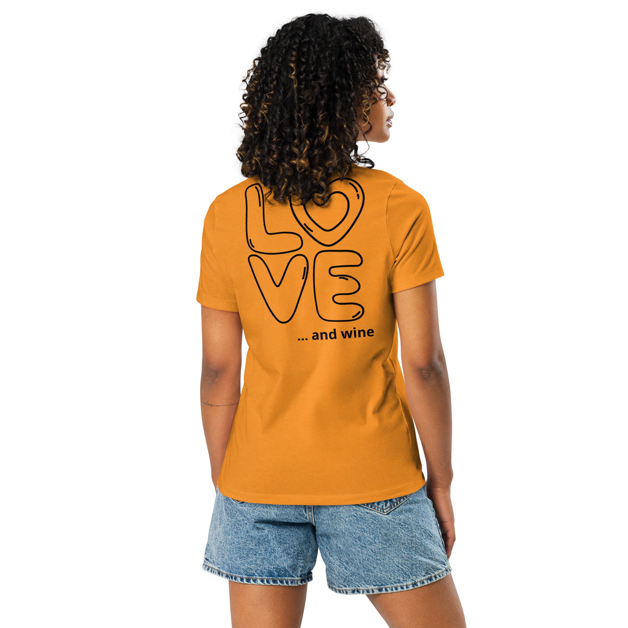 Love & wine Women's Relaxed T-Shirt-Fete Massive