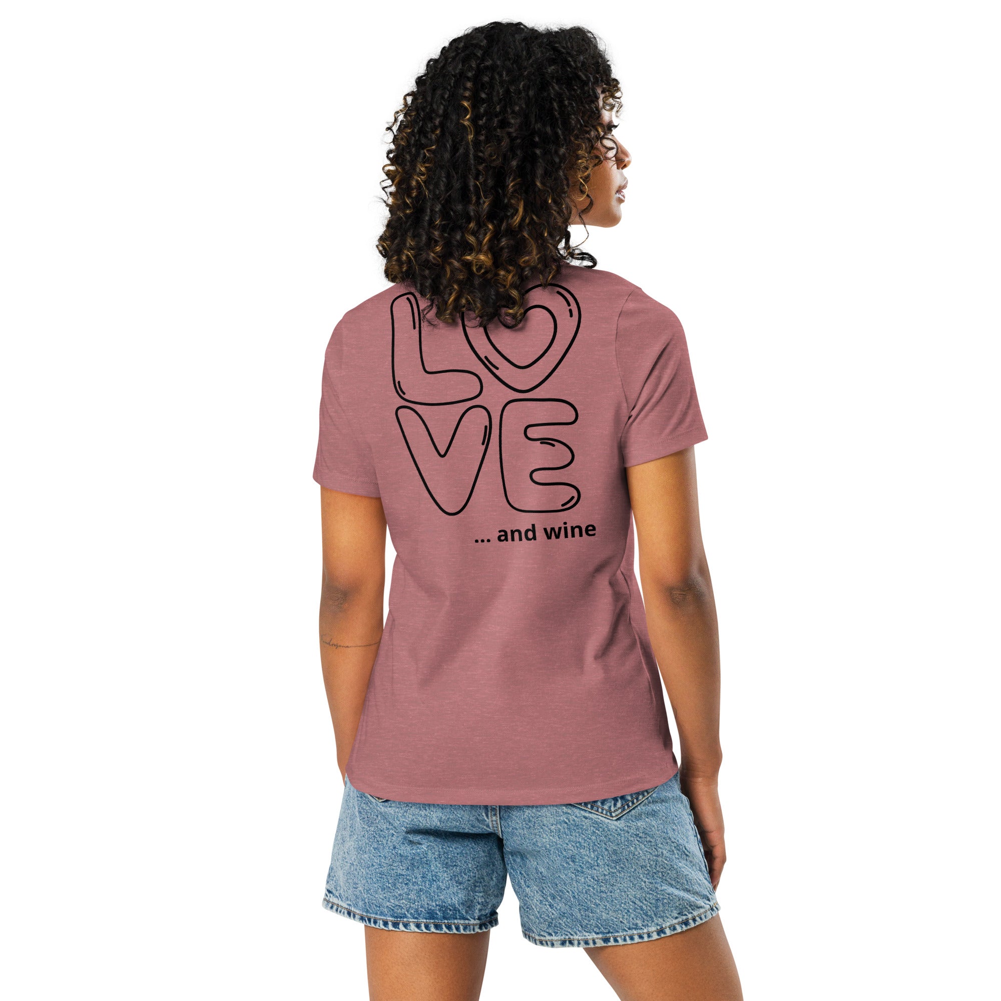 Love & wine Women's Relaxed T-Shirt-Fete Massive