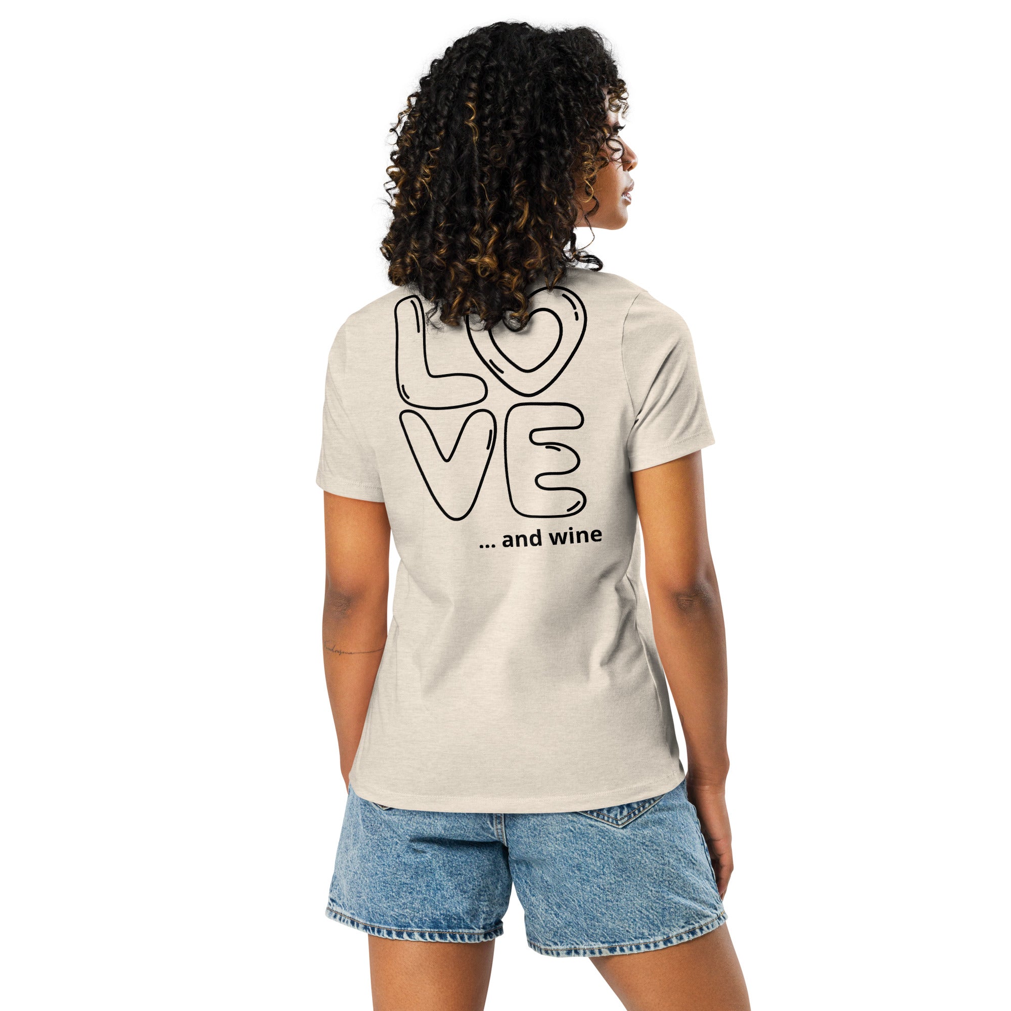 Love & wine Women's Relaxed T-Shirt-Fete Massive