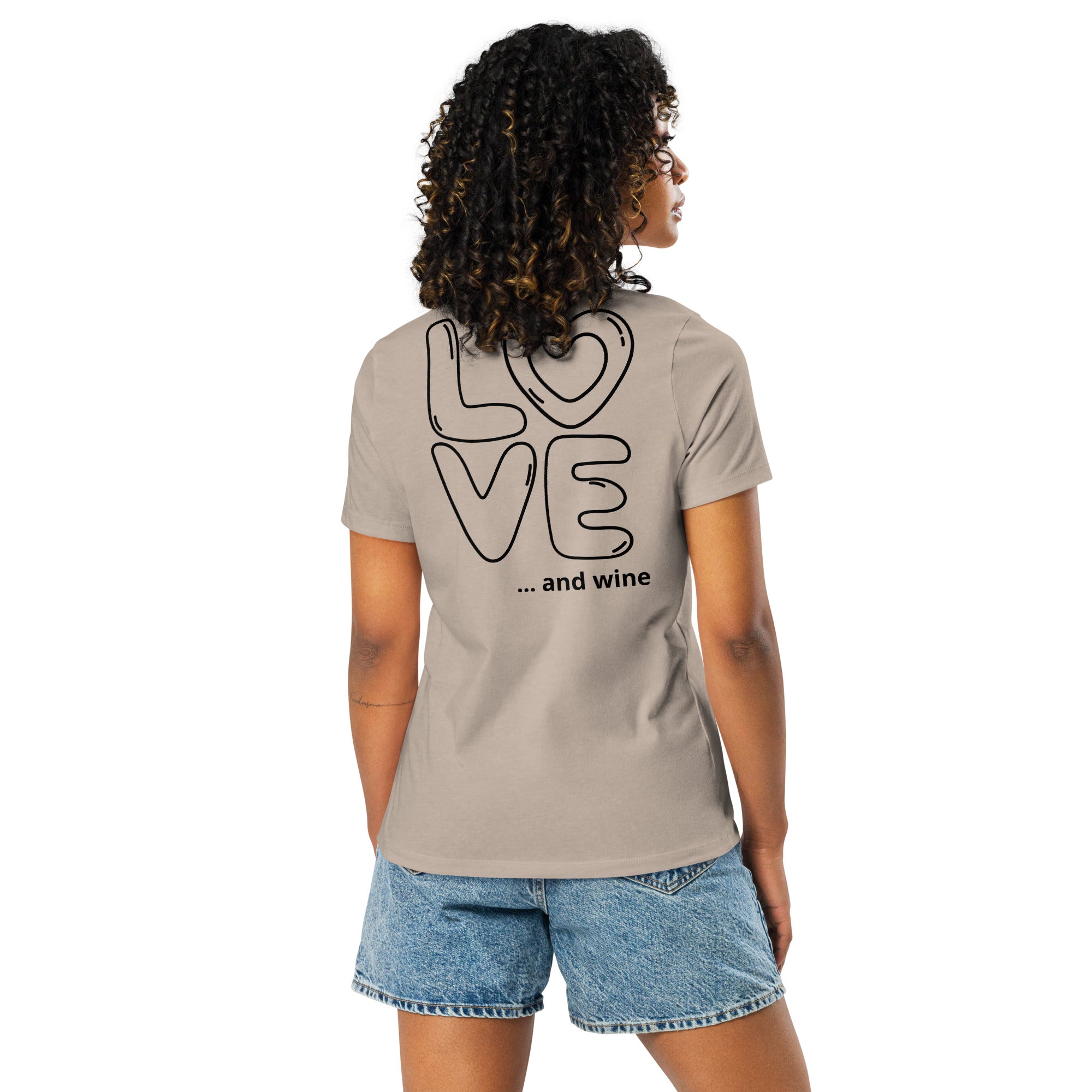 Love & wine Women's Relaxed T-Shirt-Fete Massive